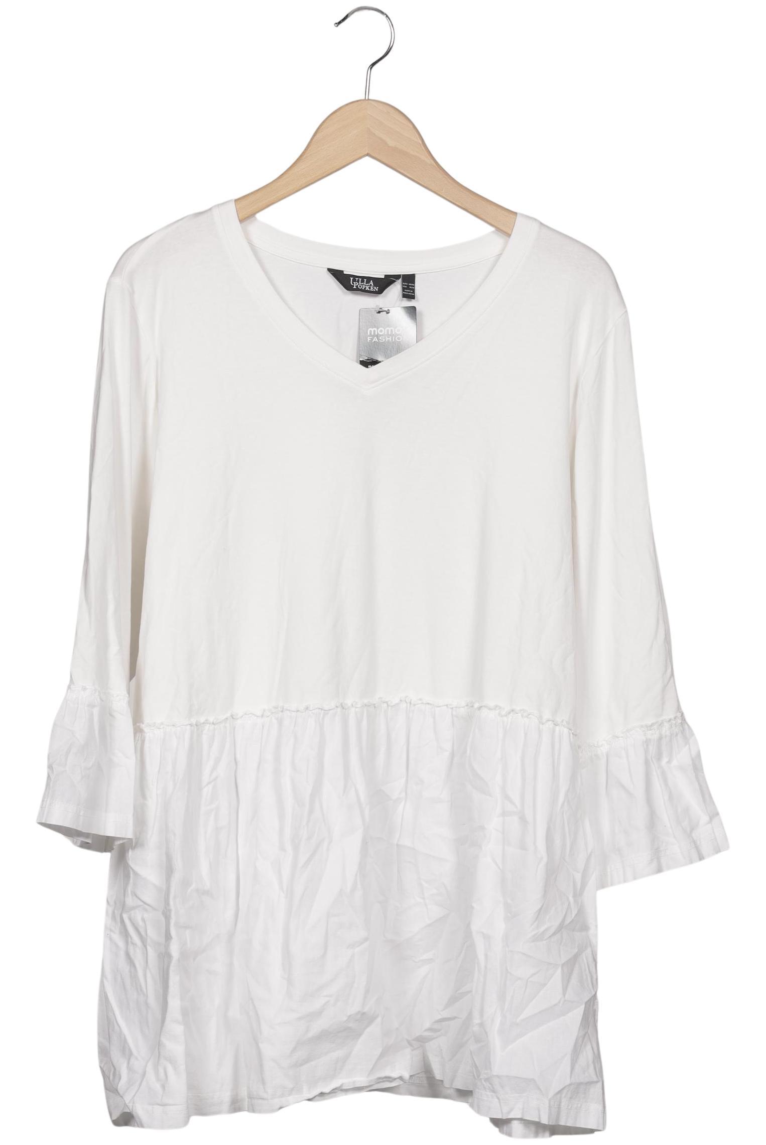 

Ulla Popken Damen Langarmshirt, weiß, Gr. 46