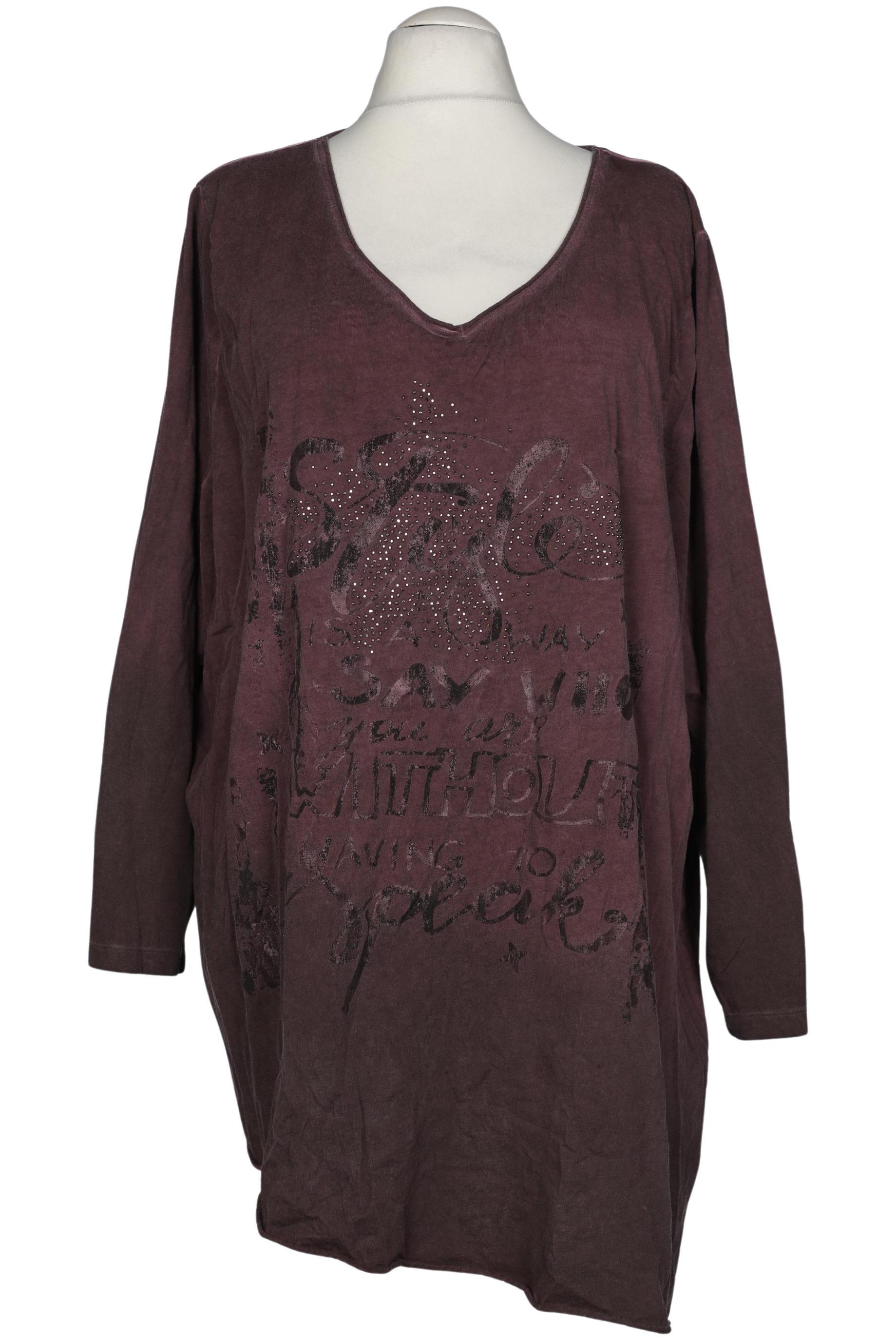 

Ulla Popken Damen Langarmshirt, bordeaux, Gr. 58