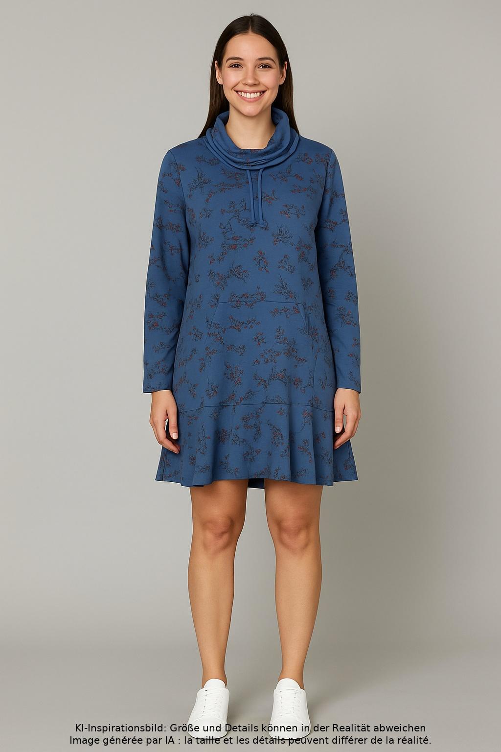 

Ulla Popken Damen Kleid, blau, Gr. 46