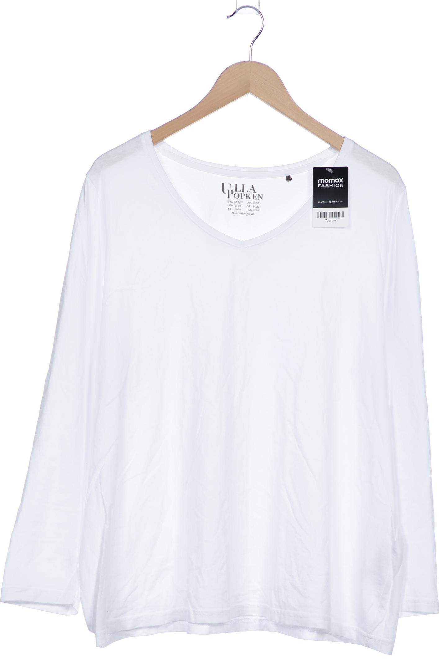 

Ulla Popken Damen Langarmshirt, weiß, Gr. 50
