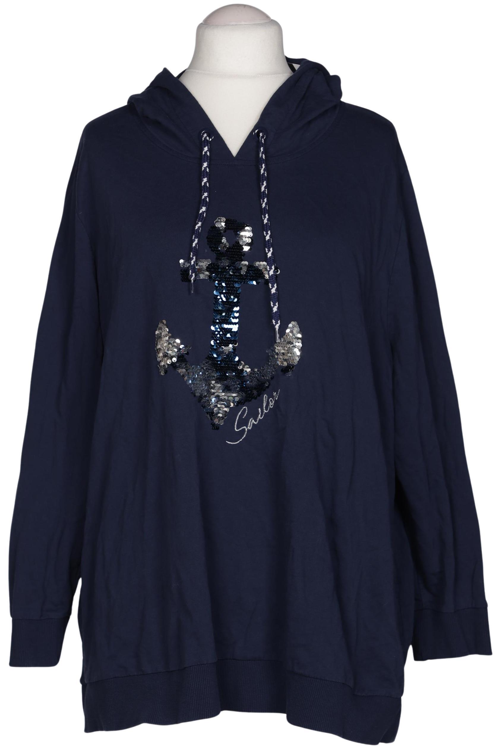 

Ulla Popken Damen Kapuzenpullover, marineblau, Gr. 54