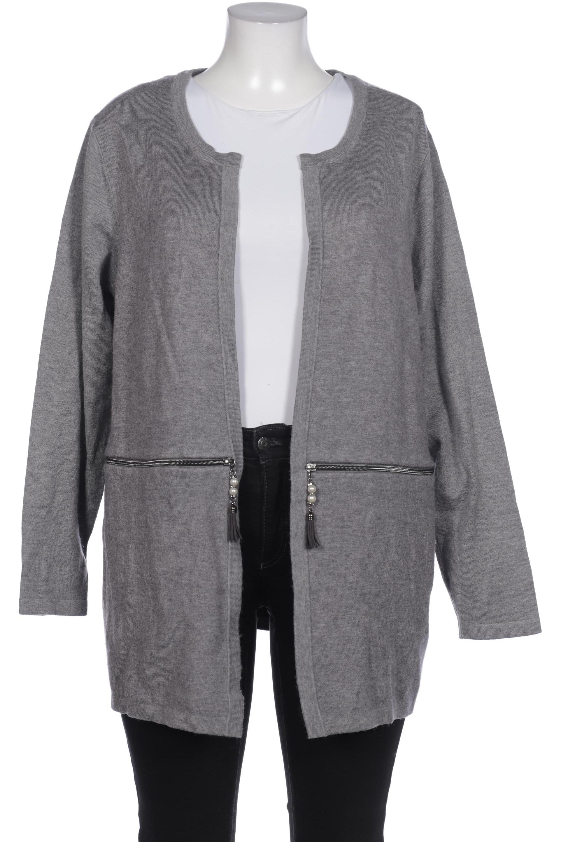 

Ulla Popken Damen Strickjacke, grau, Gr. 48