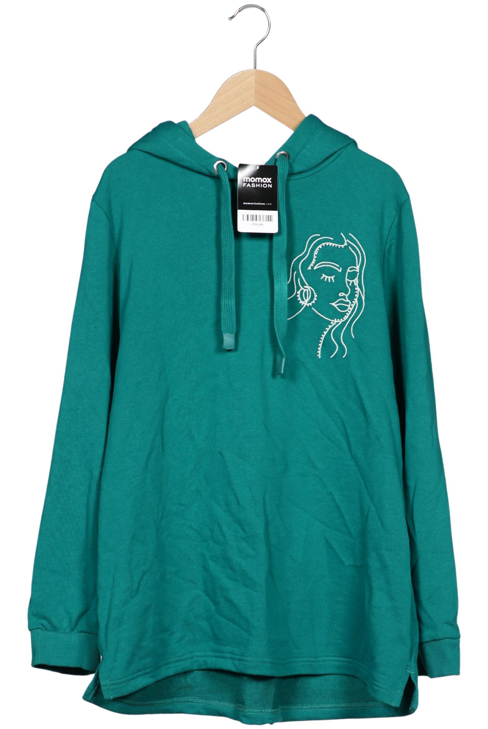 

Ulla Popken Damen Kapuzenpullover, grün, Gr. 42