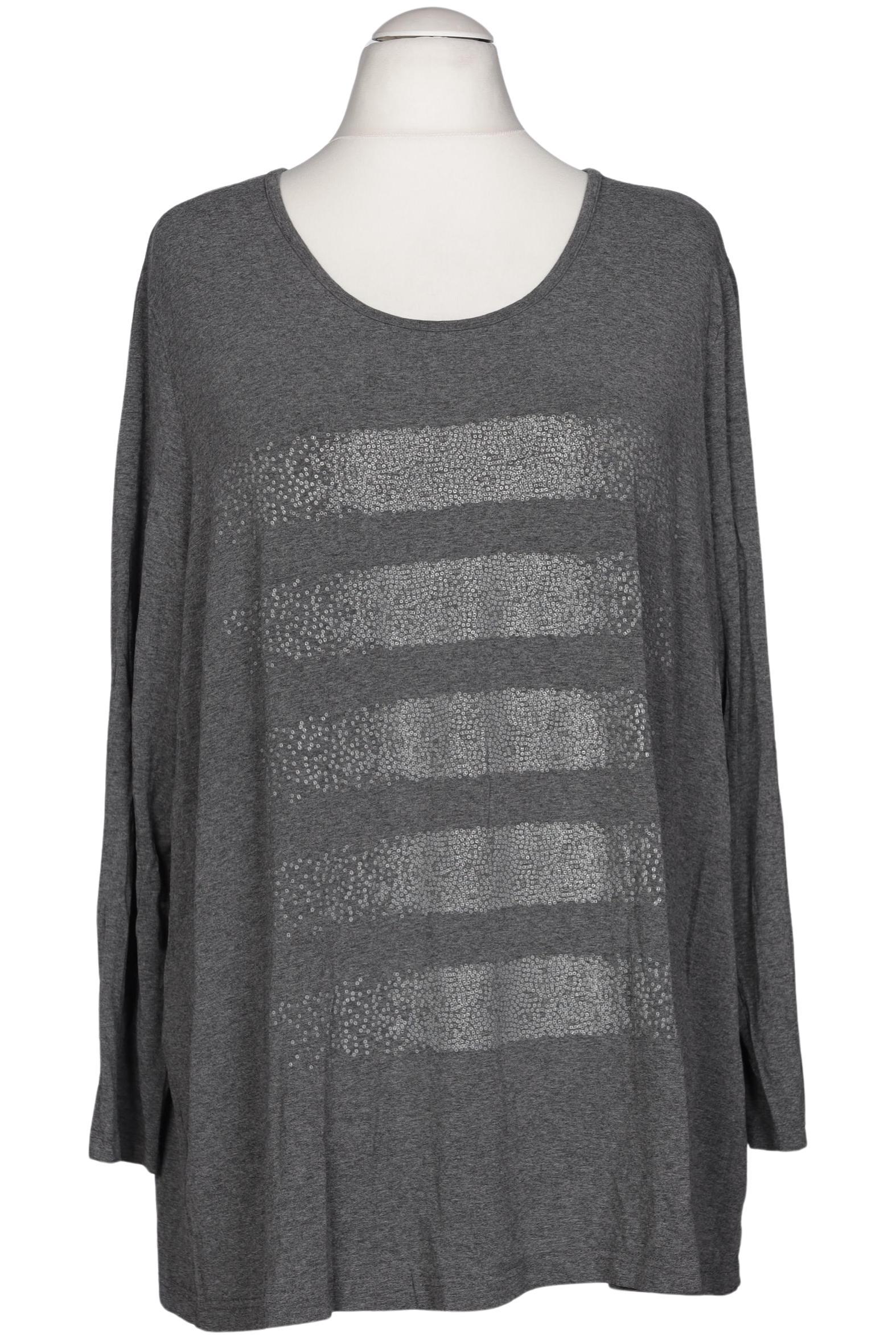 

Ulla Popken Damen Langarmshirt, grau, Gr. 54