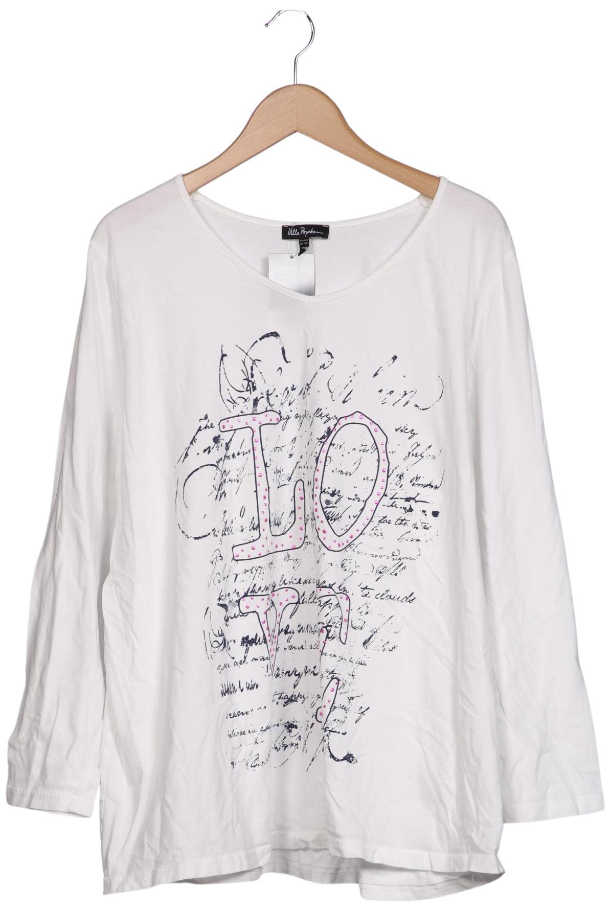 

Ulla Popken Damen Langarmshirt, weiß, Gr. 50