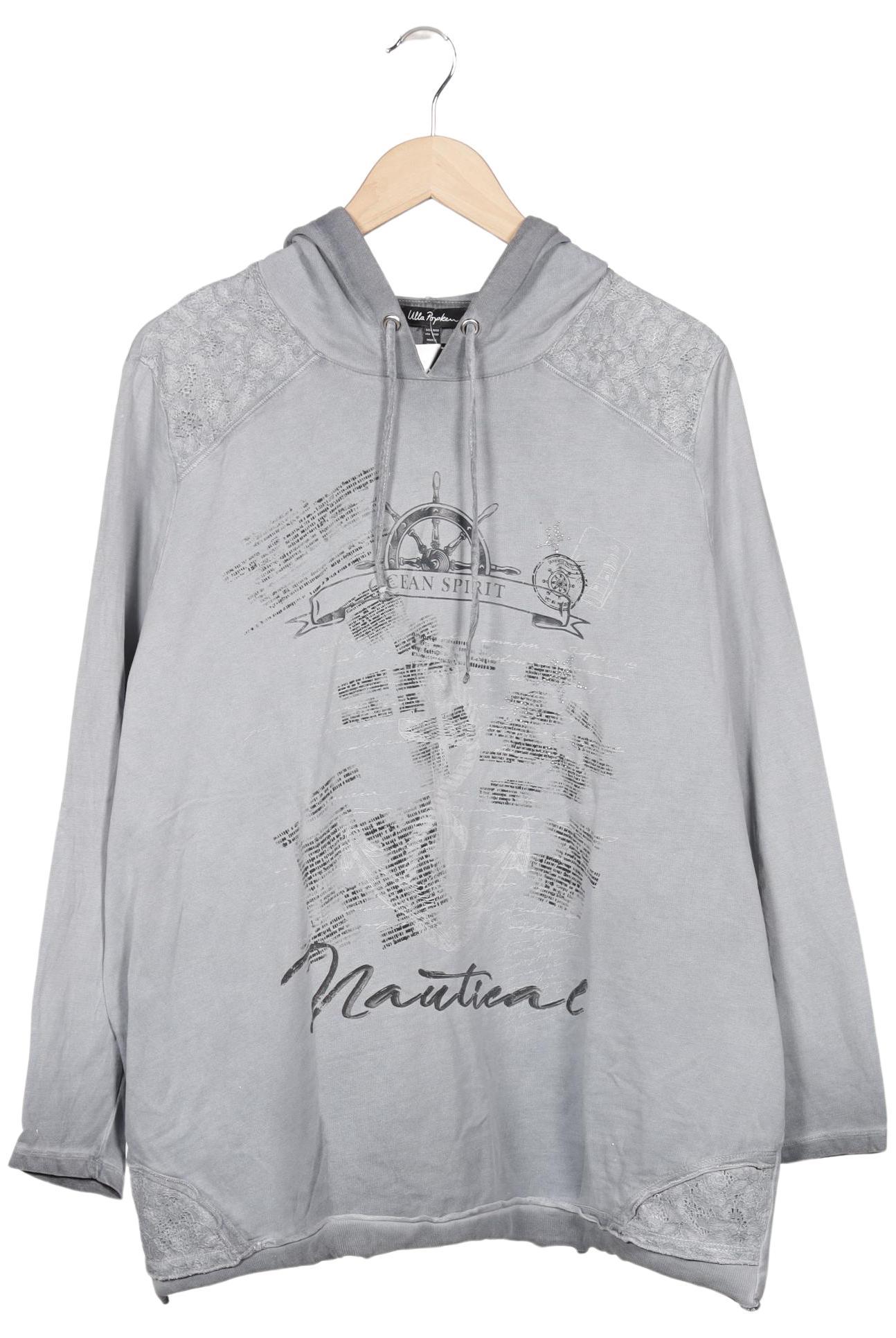 

Ulla Popken Damen Kapuzenpullover, grau, Gr. 50