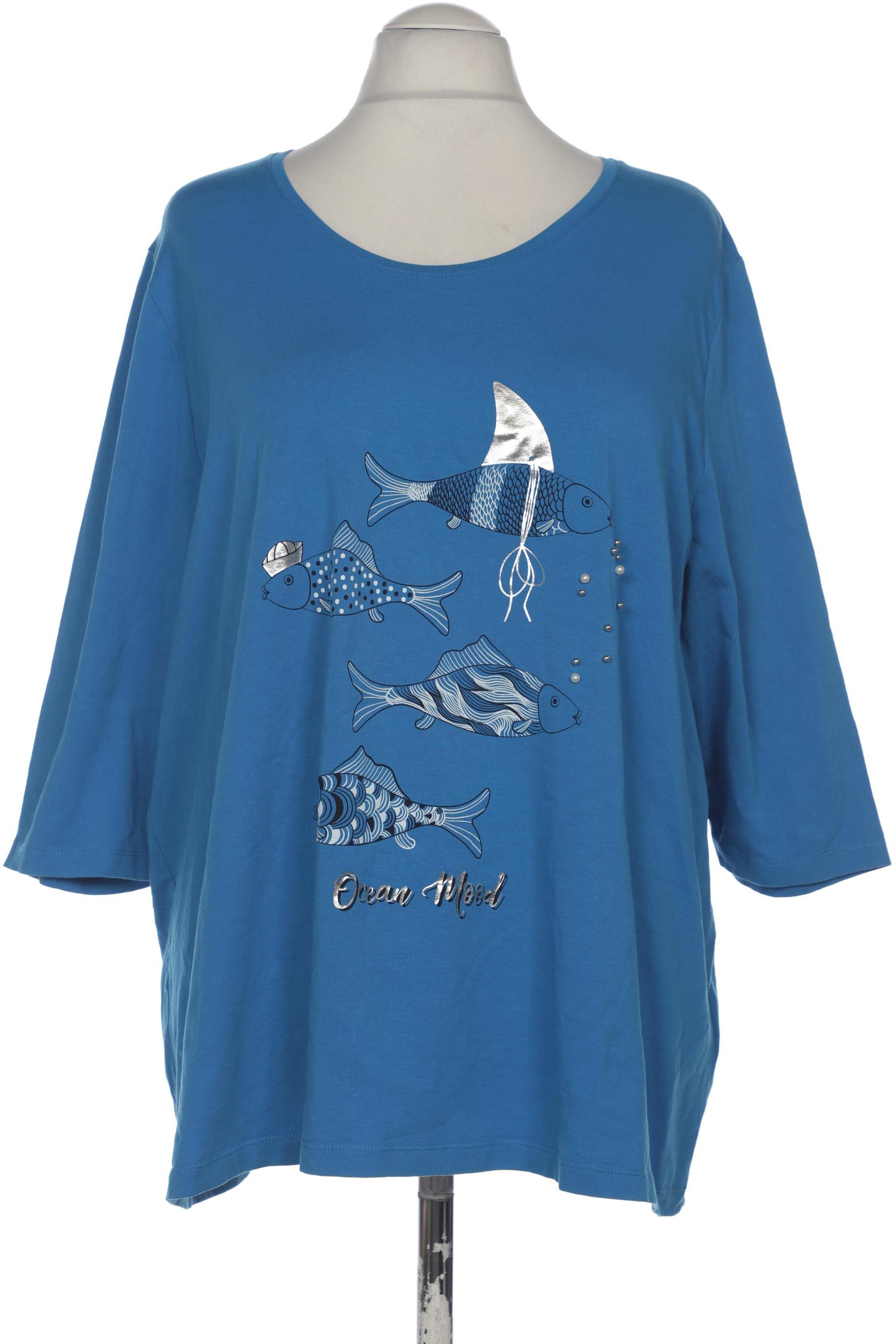 

Ulla Popken Damen T-Shirt, blau, Gr. 54