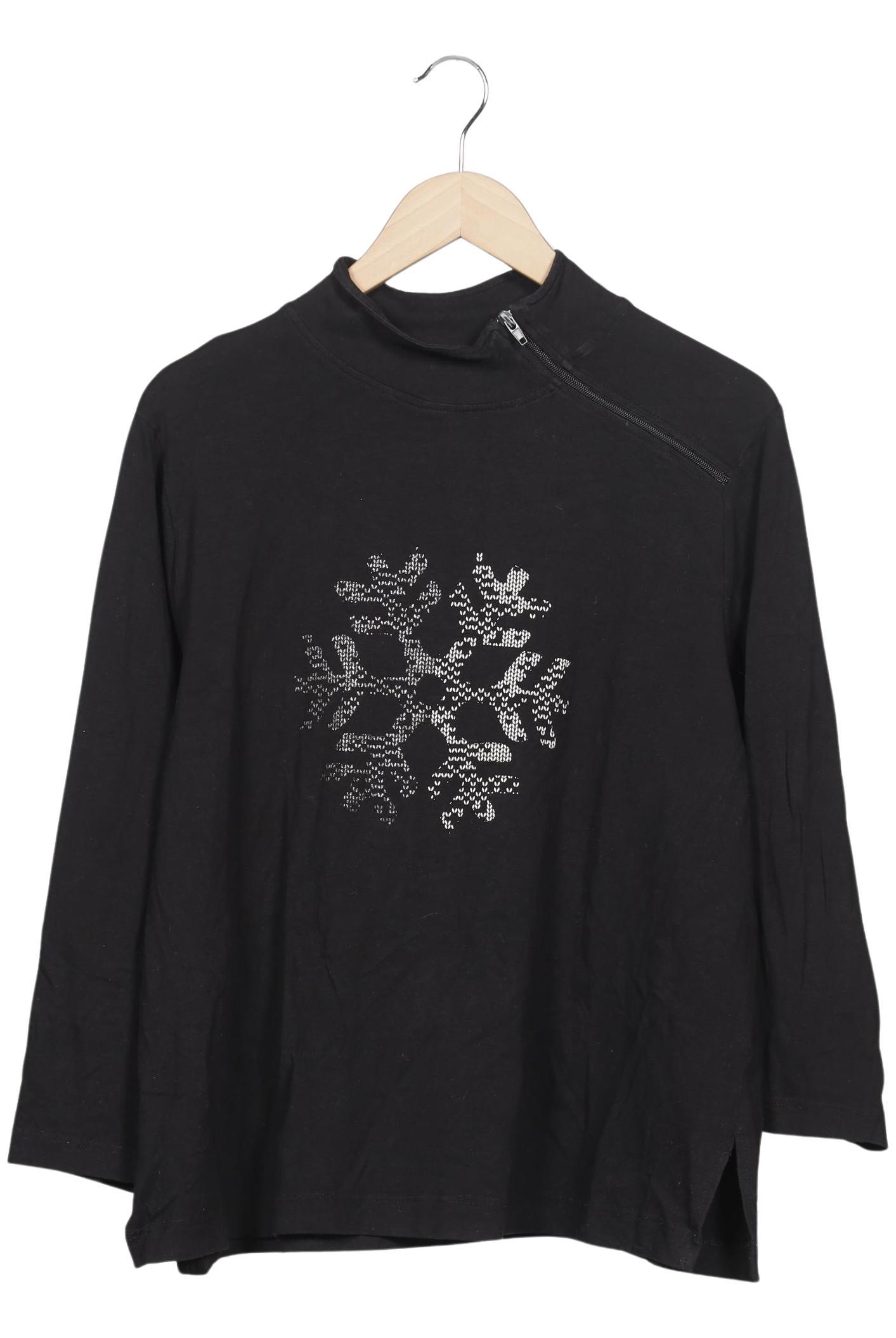 

Ulla Popken Damen Langarmshirt, schwarz, Gr. 46