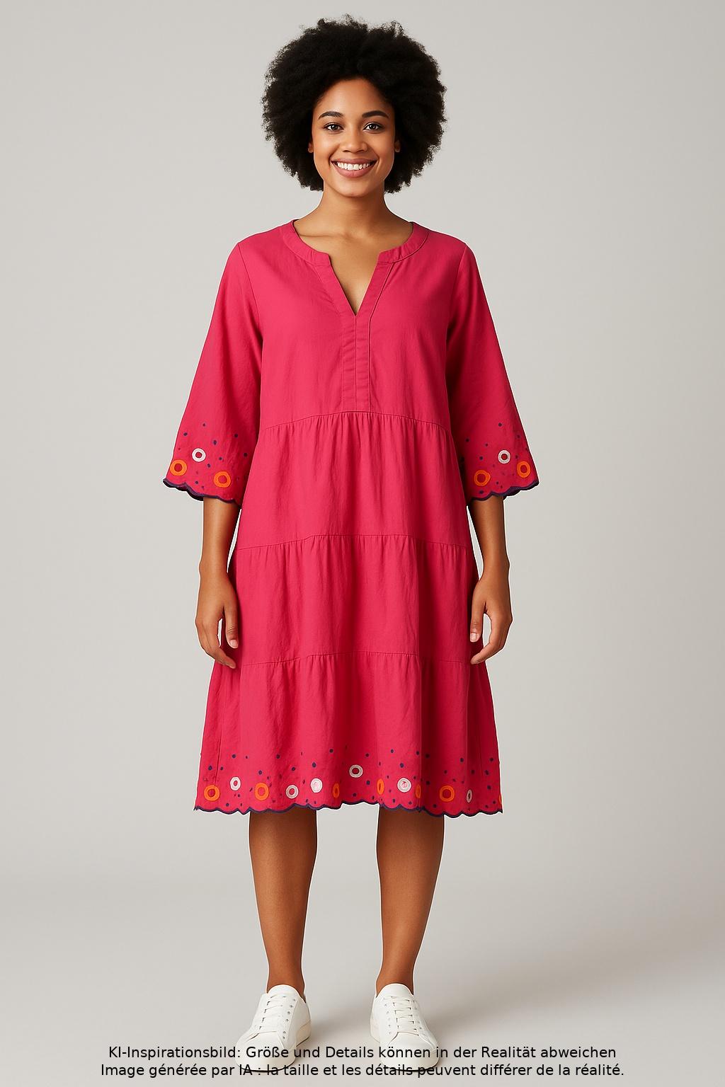 

Ulla Popken Damen Kleid, pink, Gr. 42