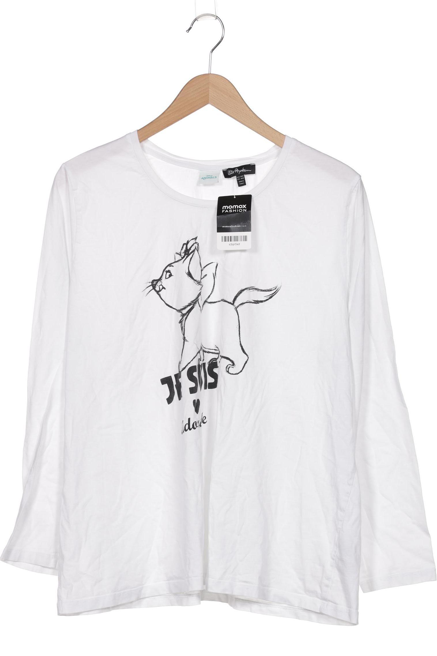 

Ulla Popken Damen Langarmshirt, weiß, Gr. 50