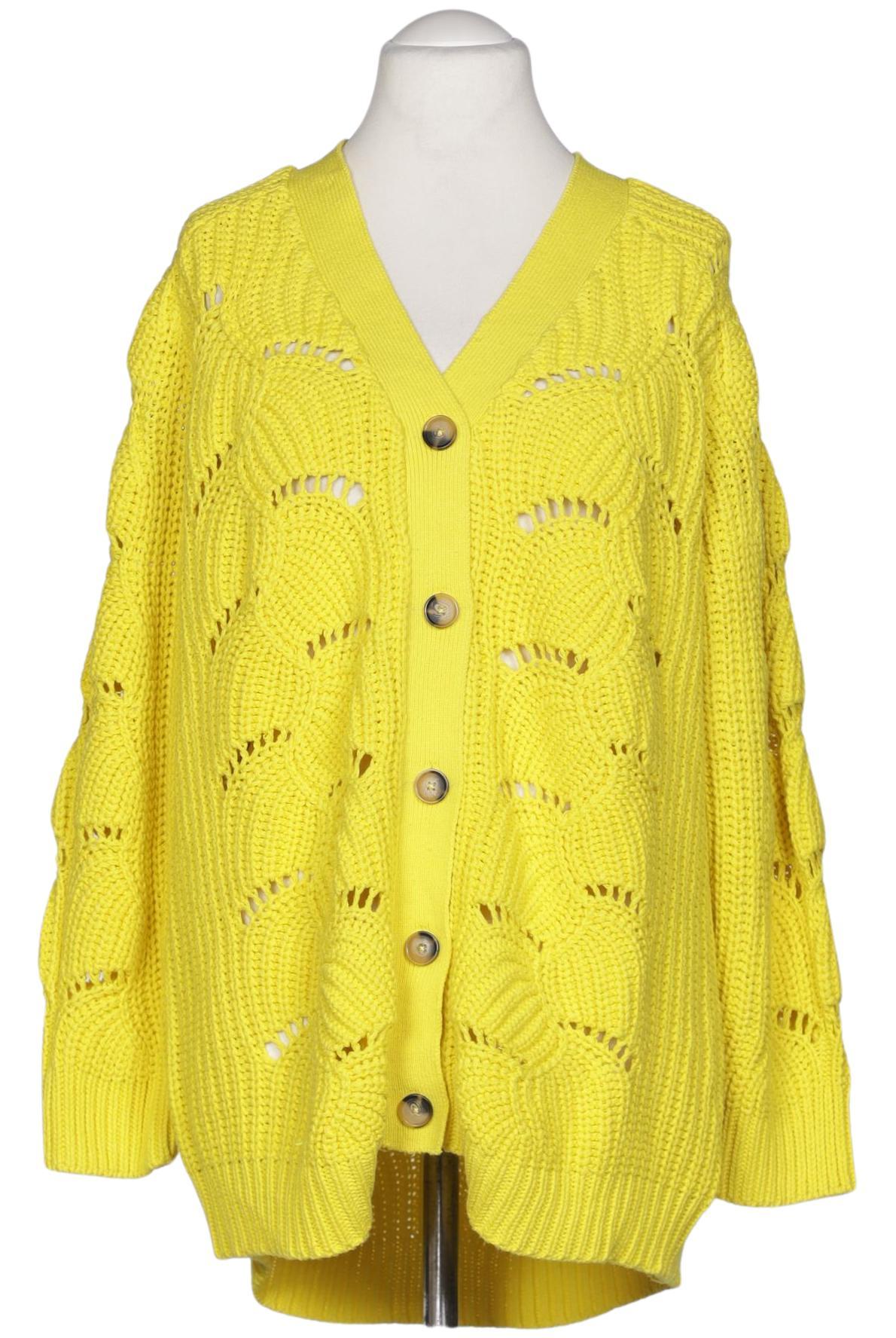 

Ulla Popken Damen Strickjacke, gelb, Gr. 52