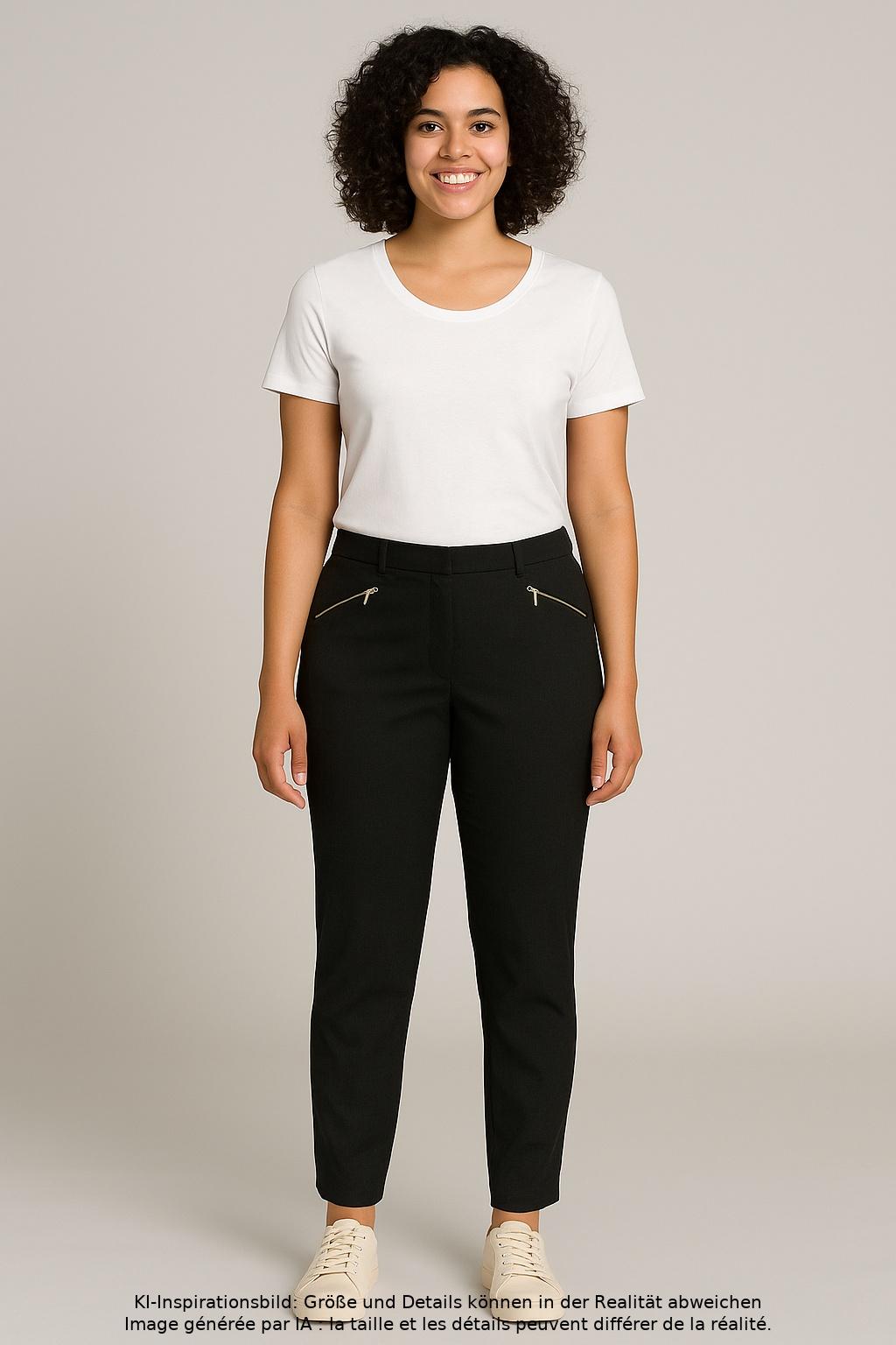 

Ulla Popken Damen Stoffhose, schwarz, Gr. 52