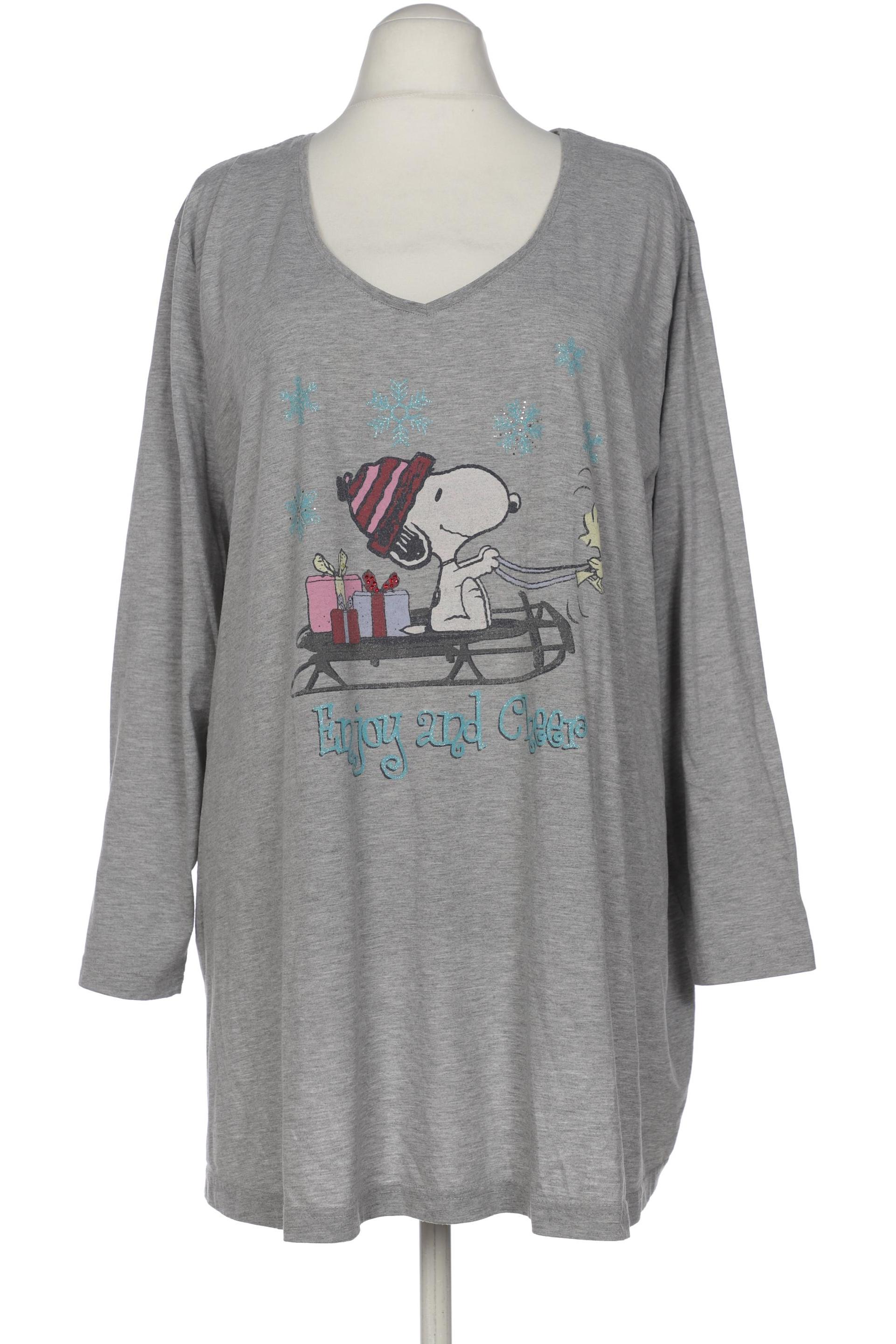 

Ulla Popken Damen Langarmshirt, grau, Gr. 62