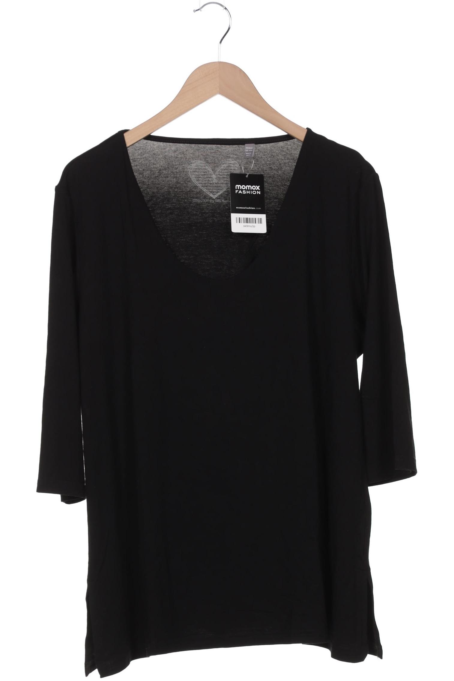 

Ulla Popken Damen Langarmshirt, schwarz, Gr. 46