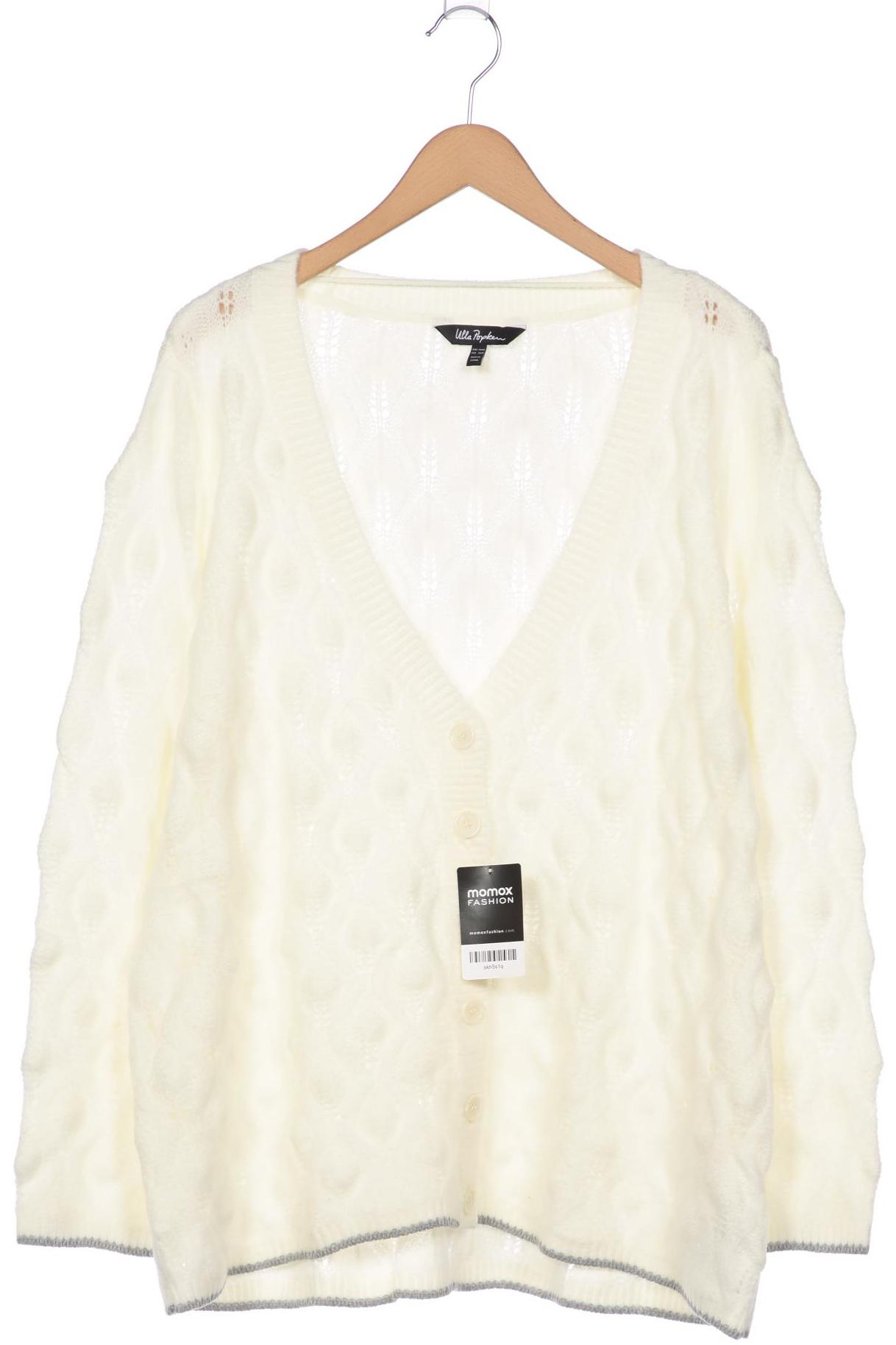 

Ulla Popken Damen Strickjacke, weiß, Gr. 46