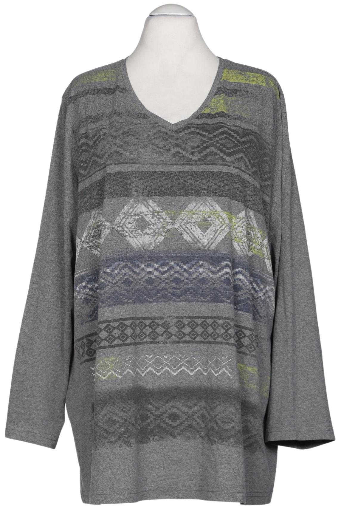 

Ulla Popken Damen Langarmshirt, grau, Gr. 54