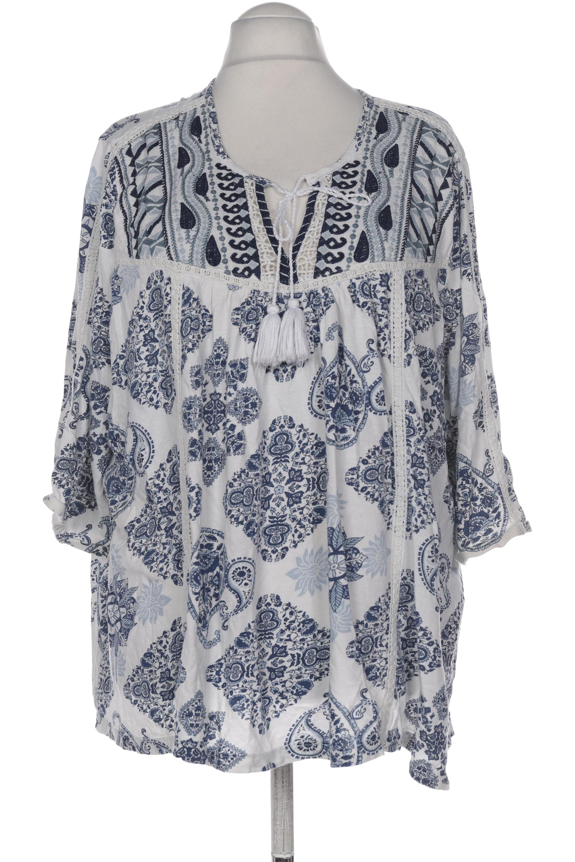 

Ulla Popken Damen Langarmshirt, weiß, Gr. 54