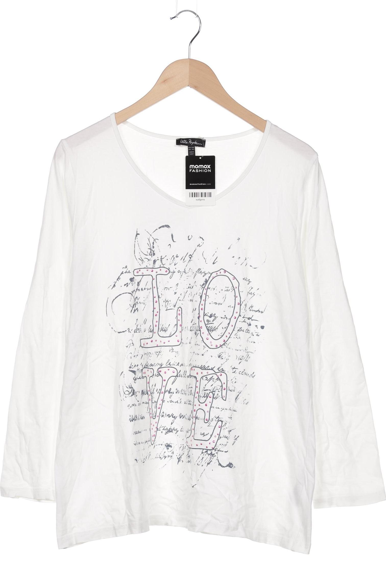 

Ulla Popken Damen Langarmshirt, weiß, Gr. 42