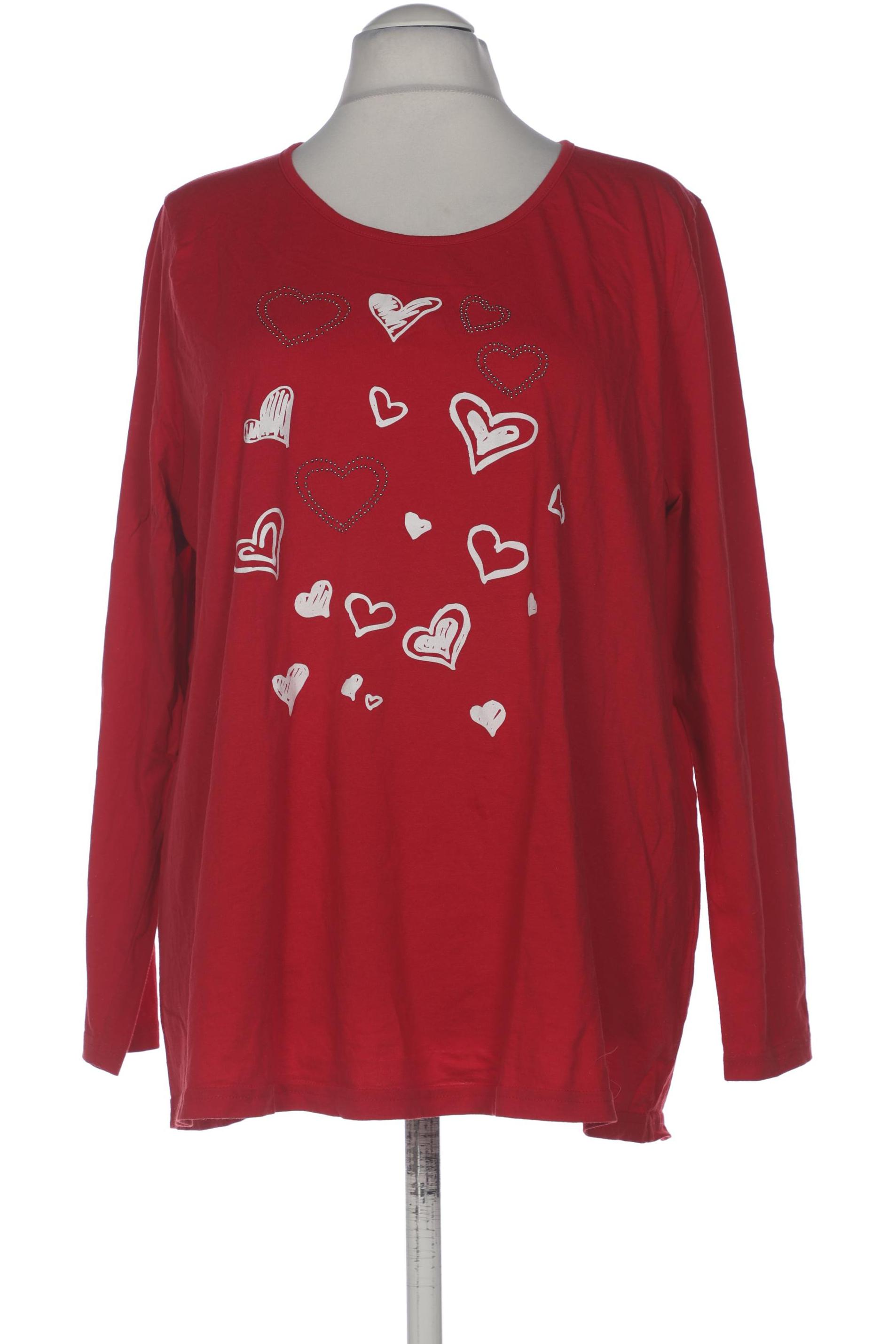 

Ulla Popken Damen Langarmshirt, rot, Gr. 52