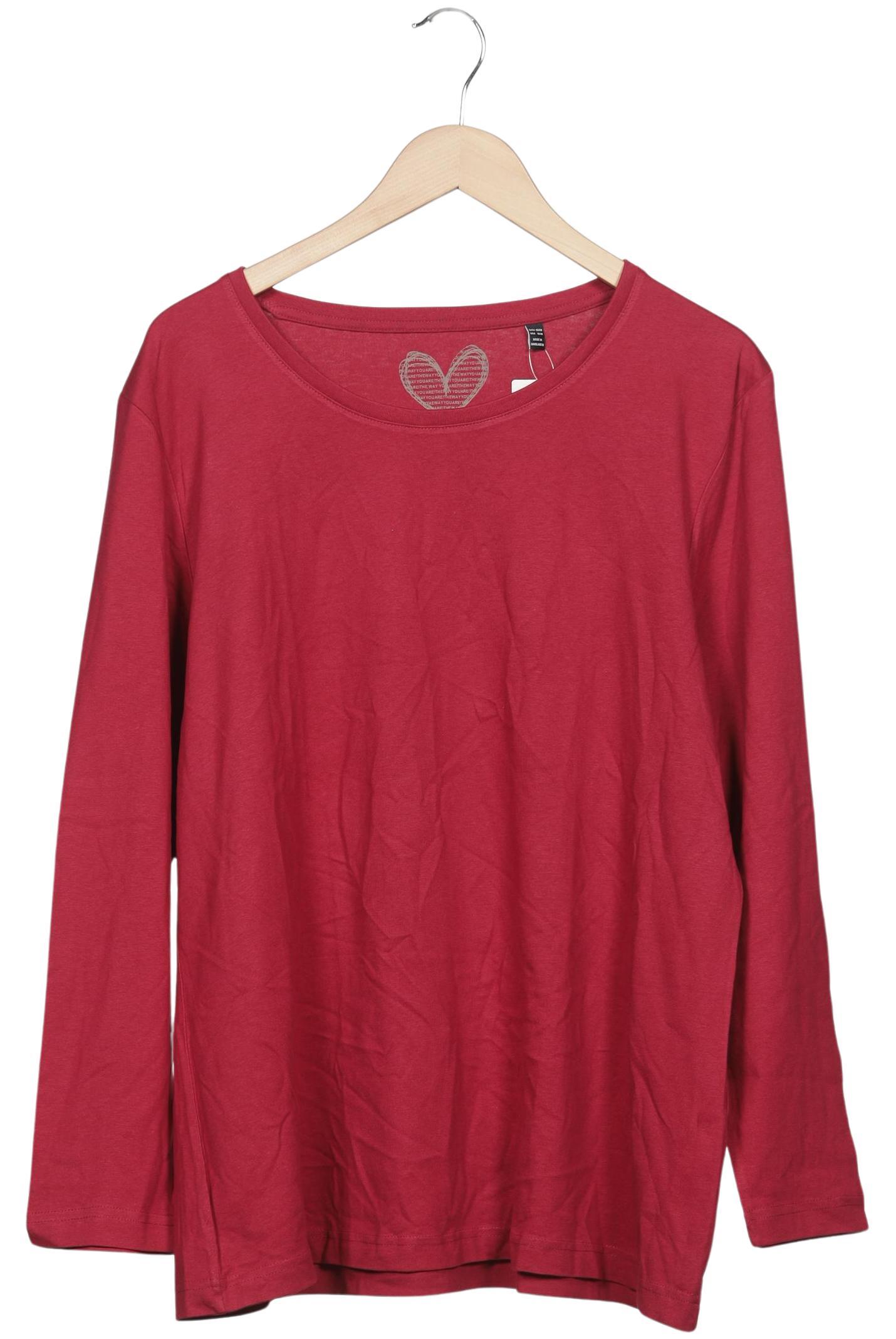 

Ulla Popken Damen Langarmshirt, rot, Gr. 46