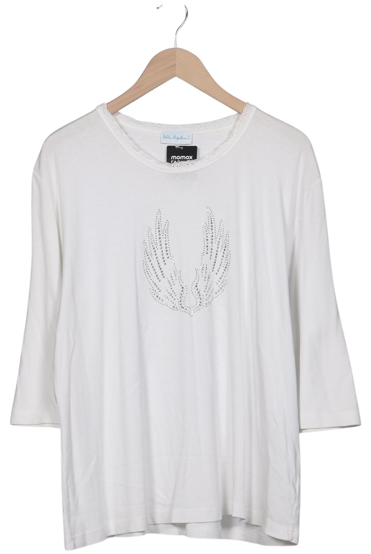 

Ulla Popken Damen Langarmshirt, weiß, Gr. 46