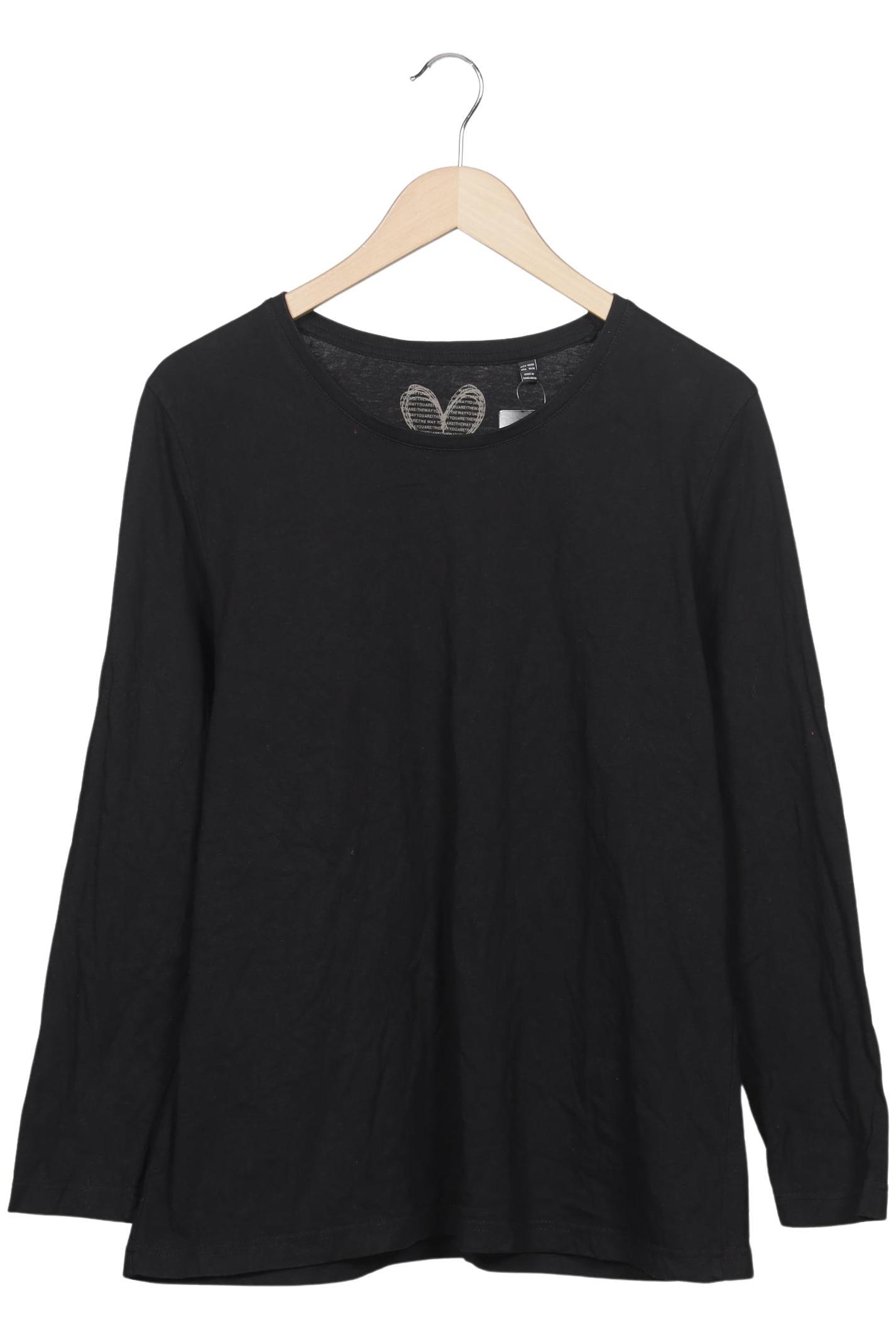 

Ulla Popken Damen Langarmshirt, schwarz, Gr. 46