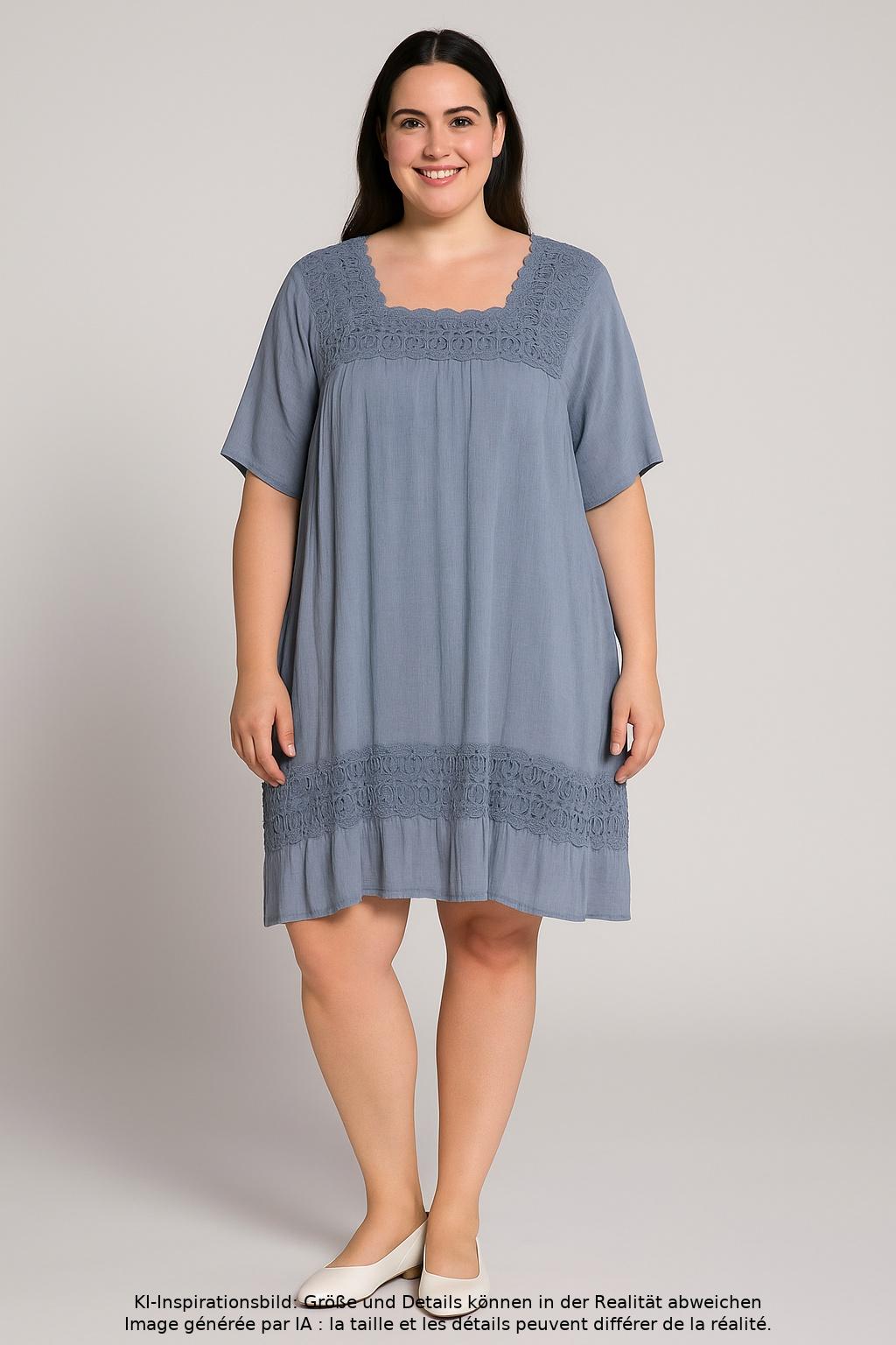 

Ulla Popken Damen Kleid, hellblau, Gr. 46