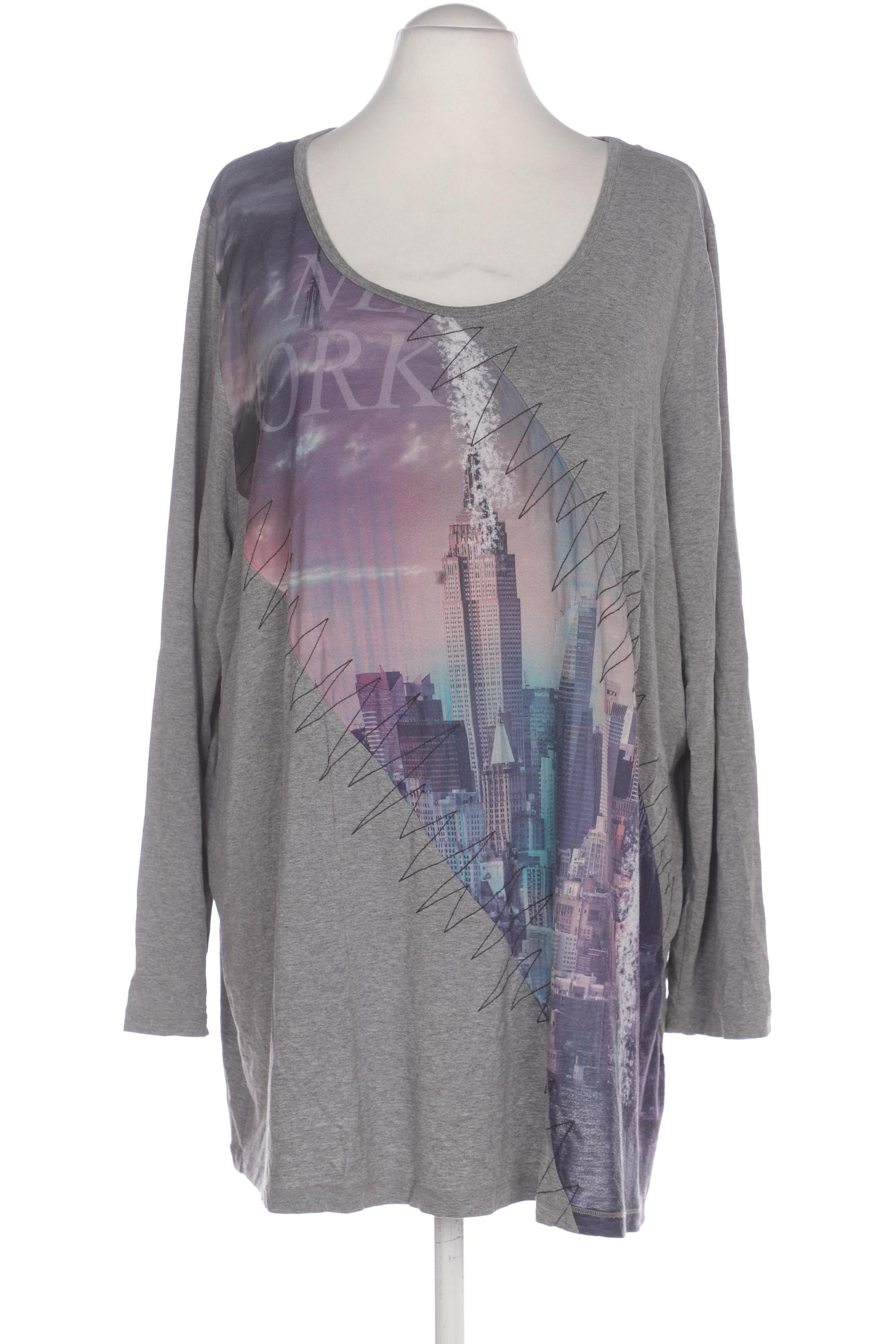 

Ulla Popken Damen Langarmshirt, grau, Gr. 54