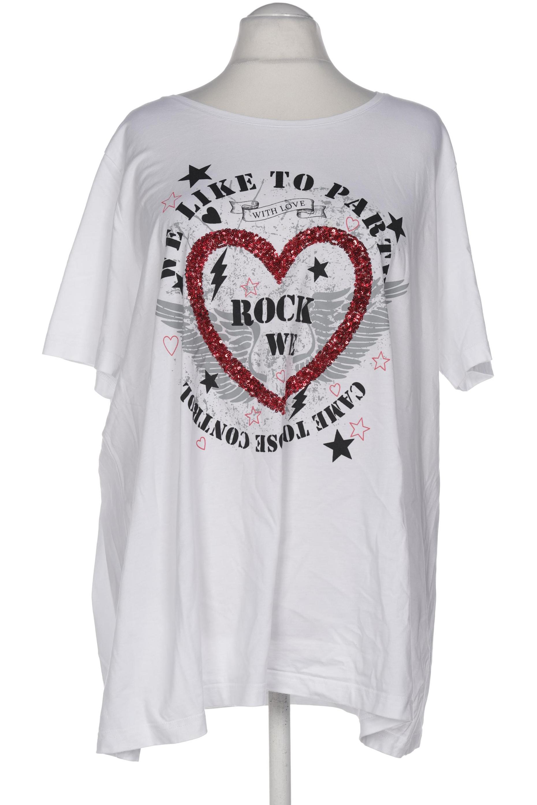 

Ulla Popken Damen T-Shirt, weiß, Gr. 54