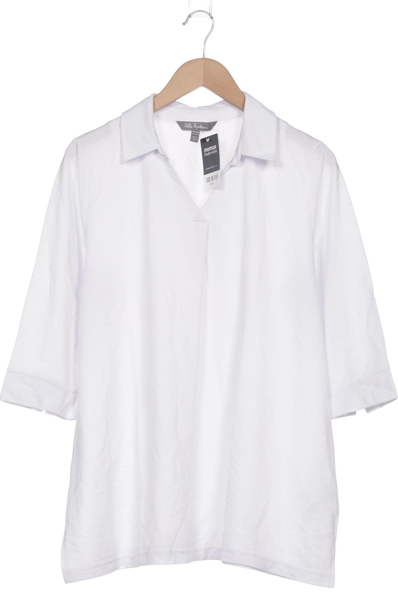 

Ulla Popken Damen Poloshirt, weiß, Gr. 46