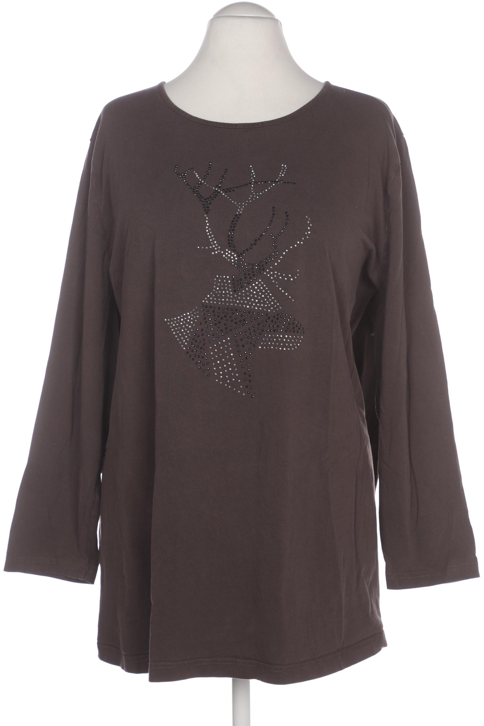 

Ulla Popken Damen Langarmshirt, braun, Gr. 58