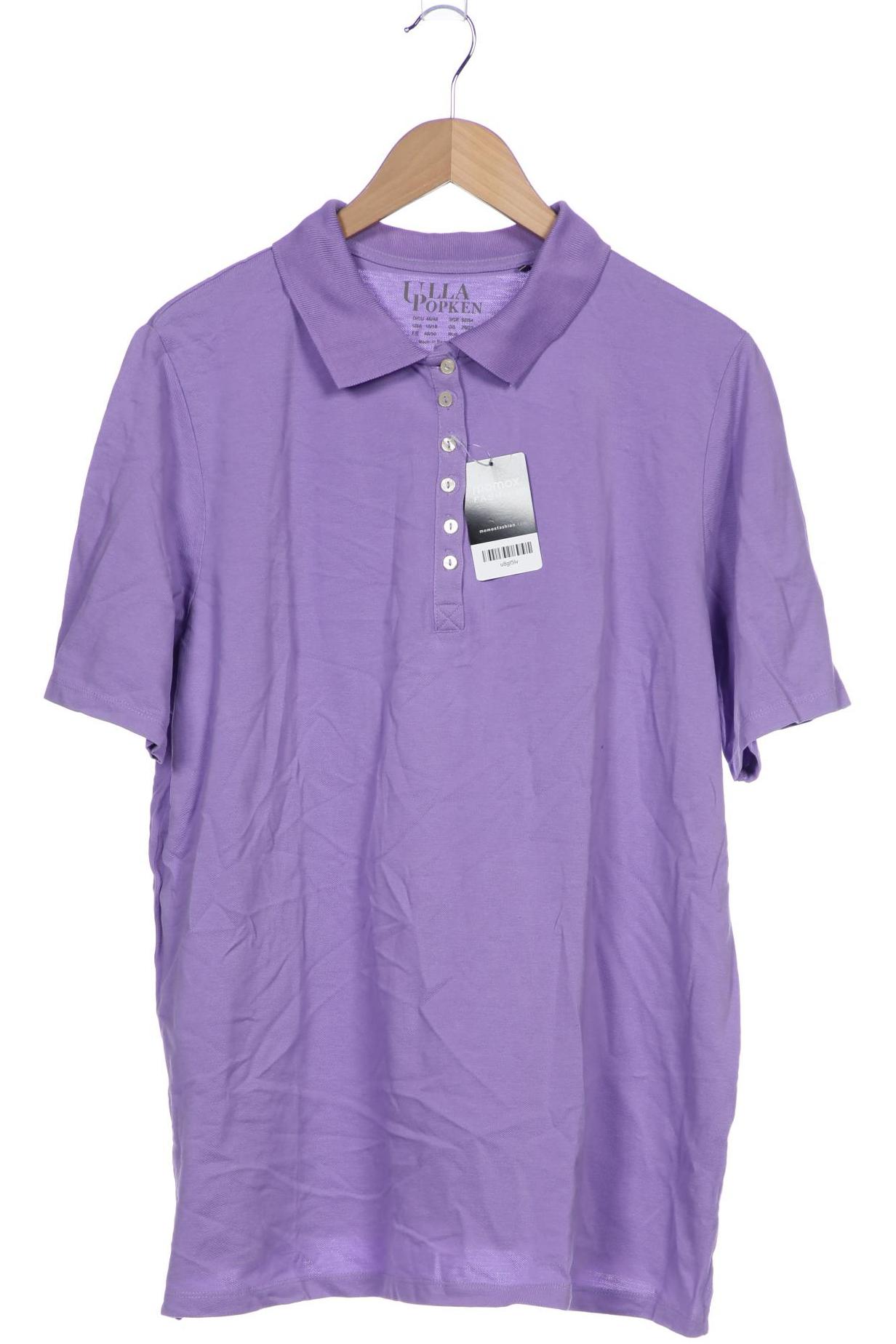 

Ulla Popken Damen Poloshirt, flieder, Gr. 46