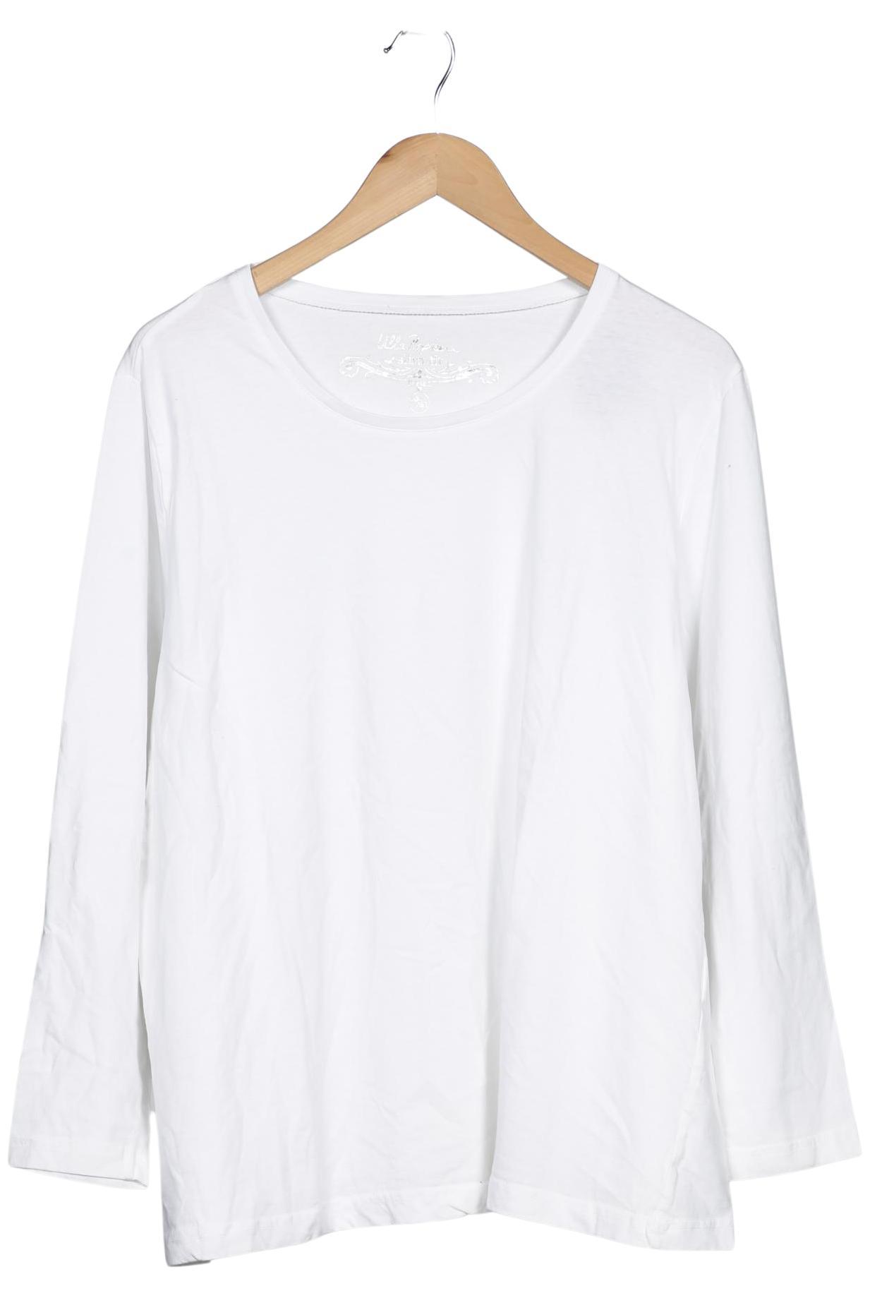 

Ulla Popken Damen Langarmshirt, weiß, Gr. 52