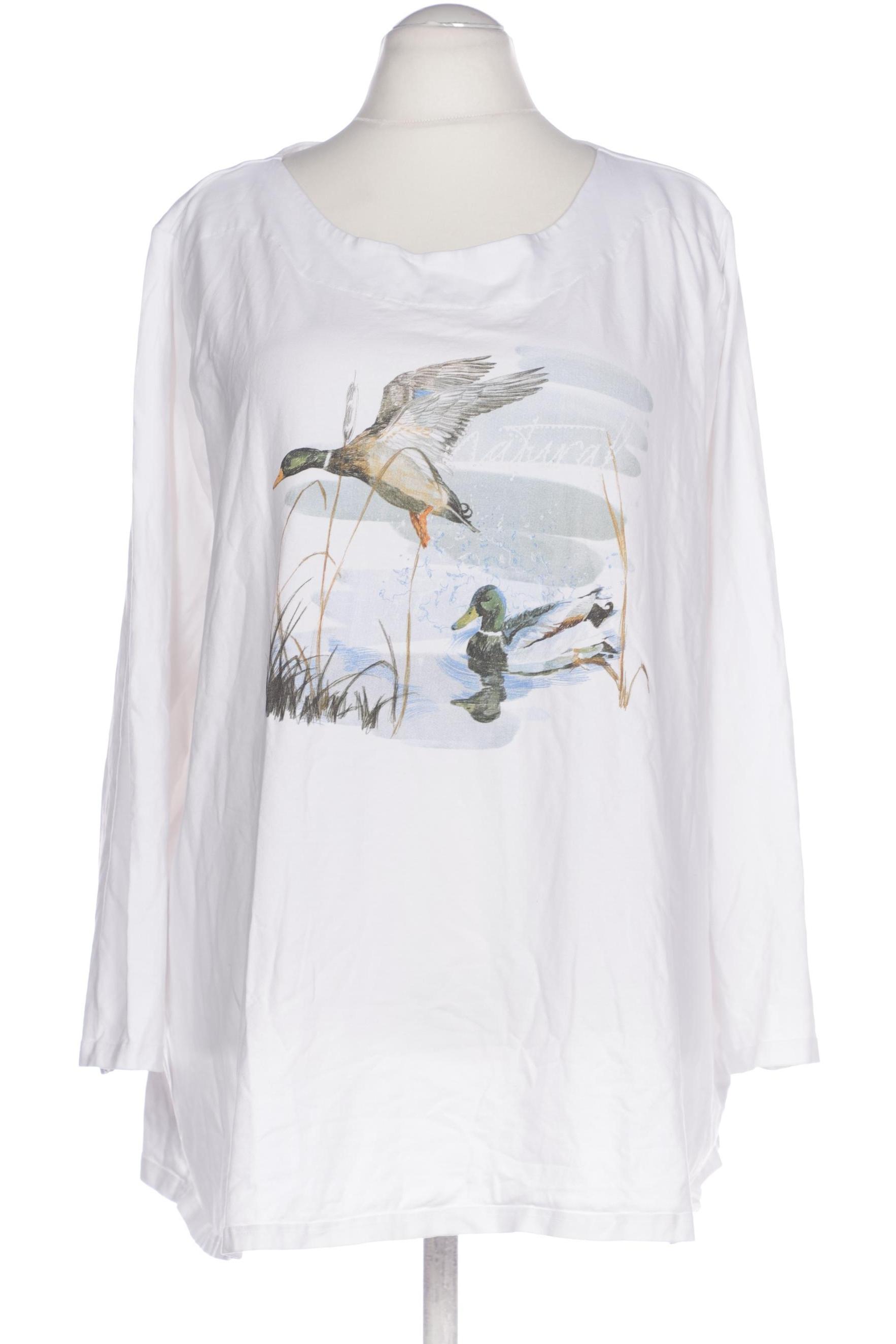 

Ulla Popken Damen Langarmshirt, weiß, Gr. 58
