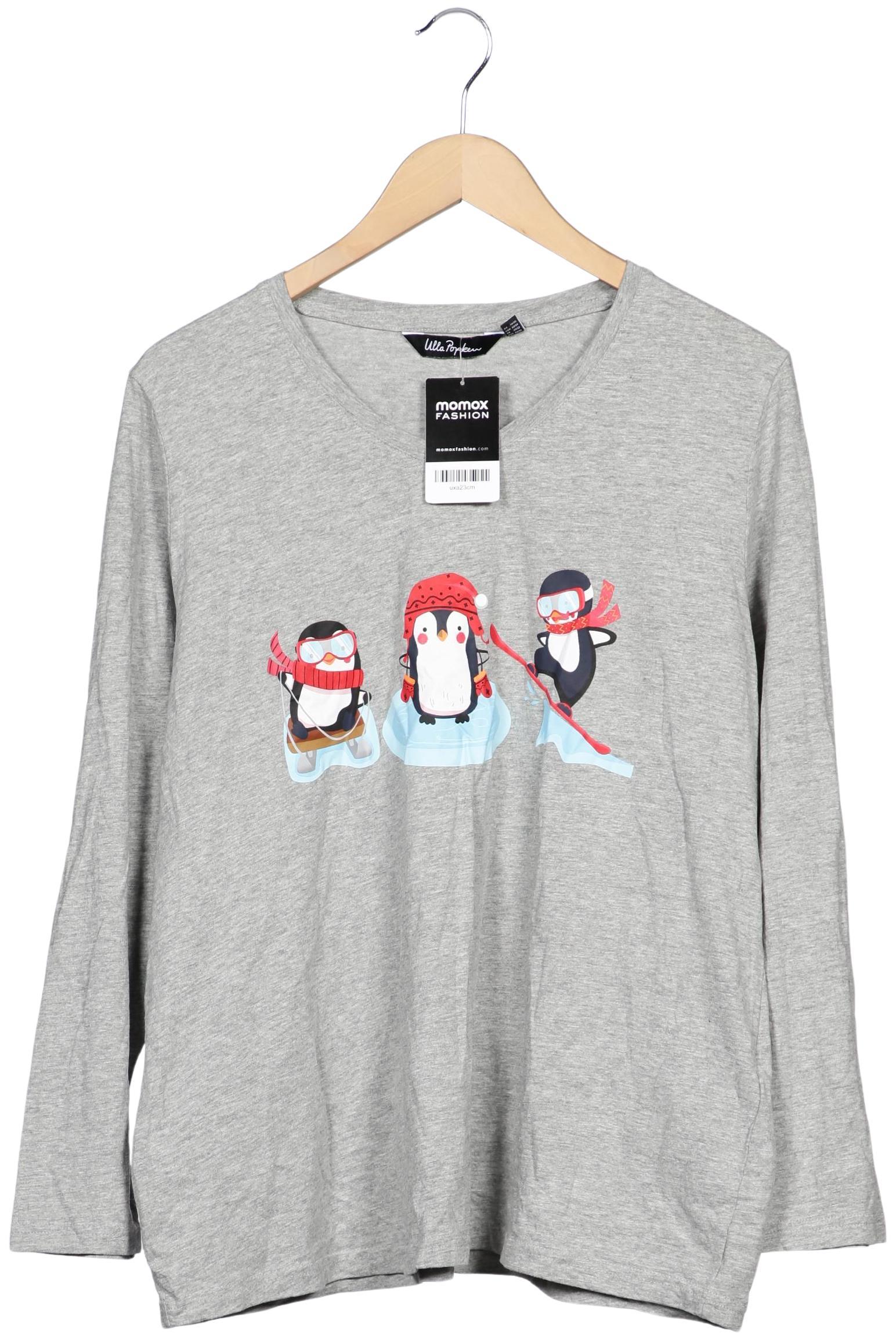 

Ulla Popken Damen Langarmshirt, grau, Gr. 46