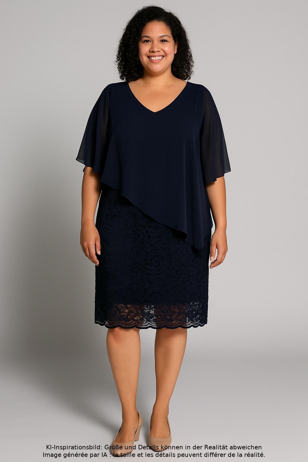 

Ulla Popken Damen Kleid, marineblau, Gr. 44