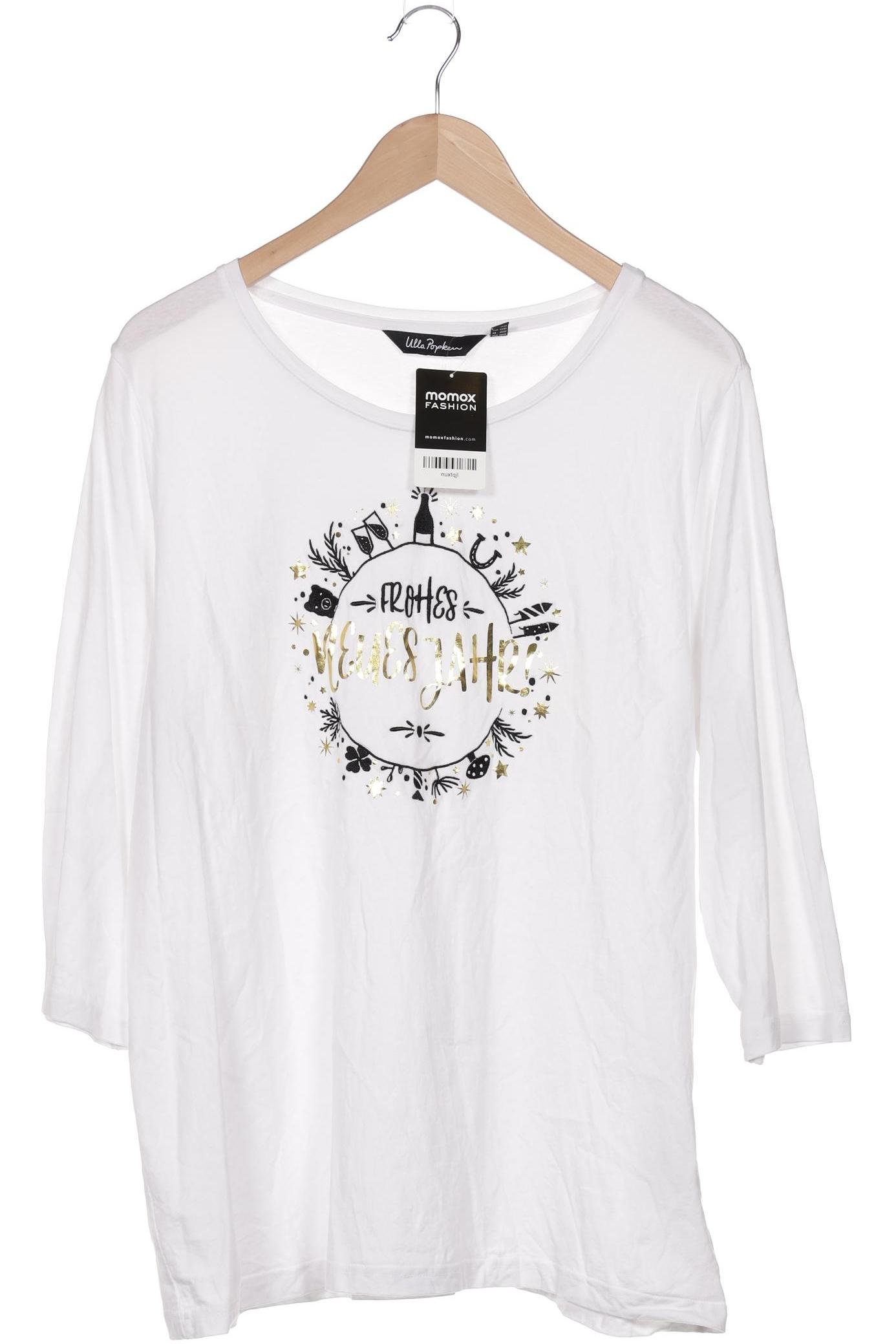 

Ulla Popken Damen Langarmshirt, weiß, Gr. 46