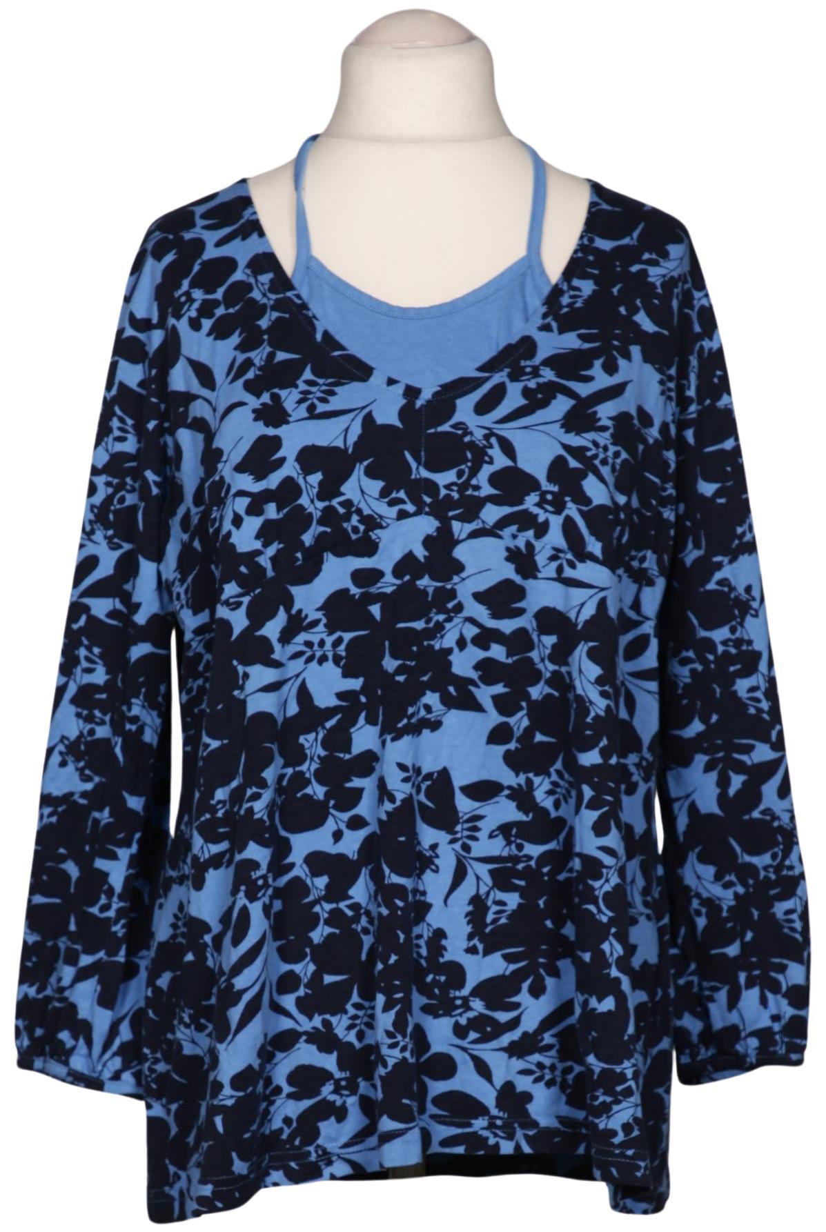 

Ulla Popken Damen Langarmshirt, blau, Gr. 46