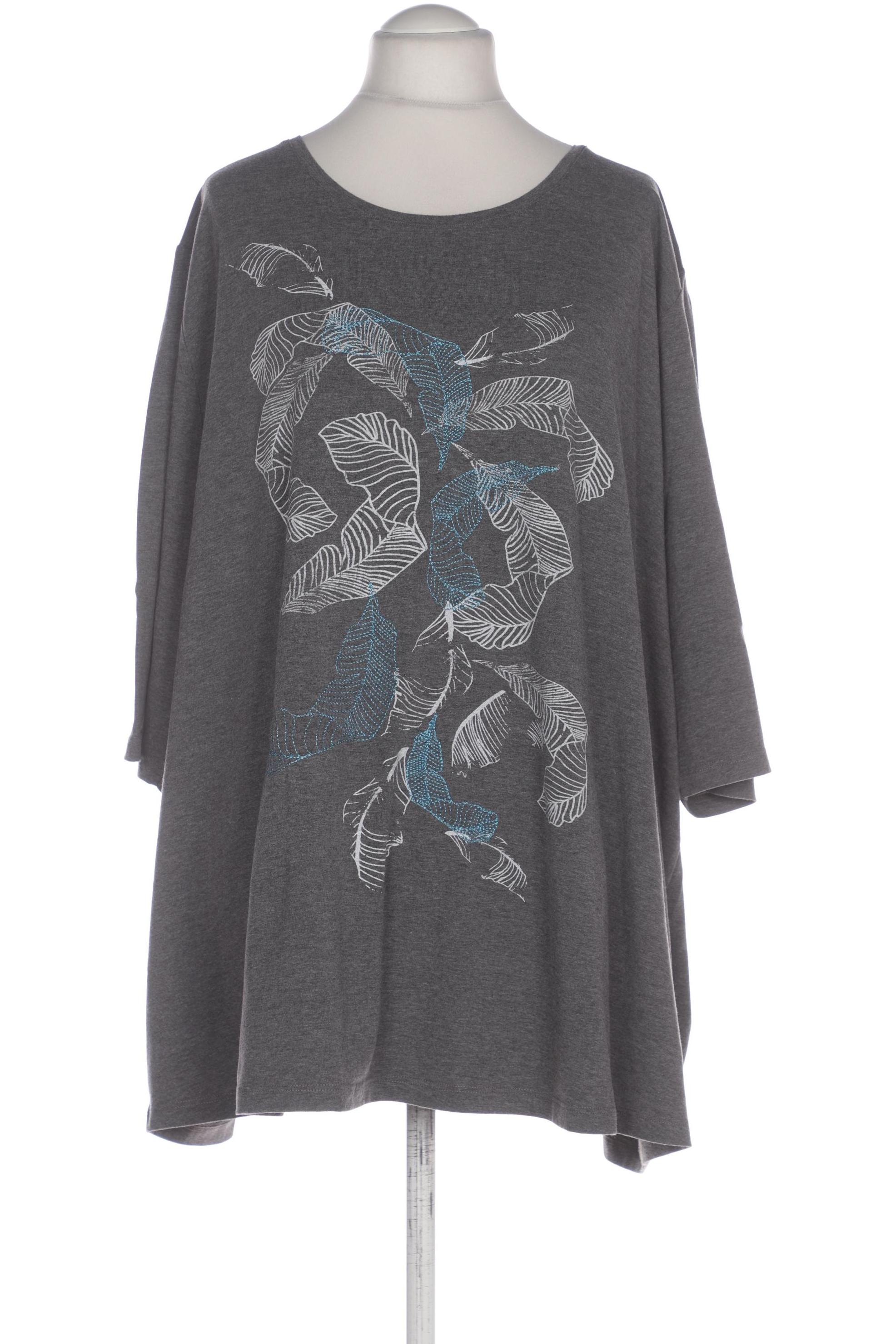 

Ulla Popken Damen Langarmshirt, grau, Gr. 62