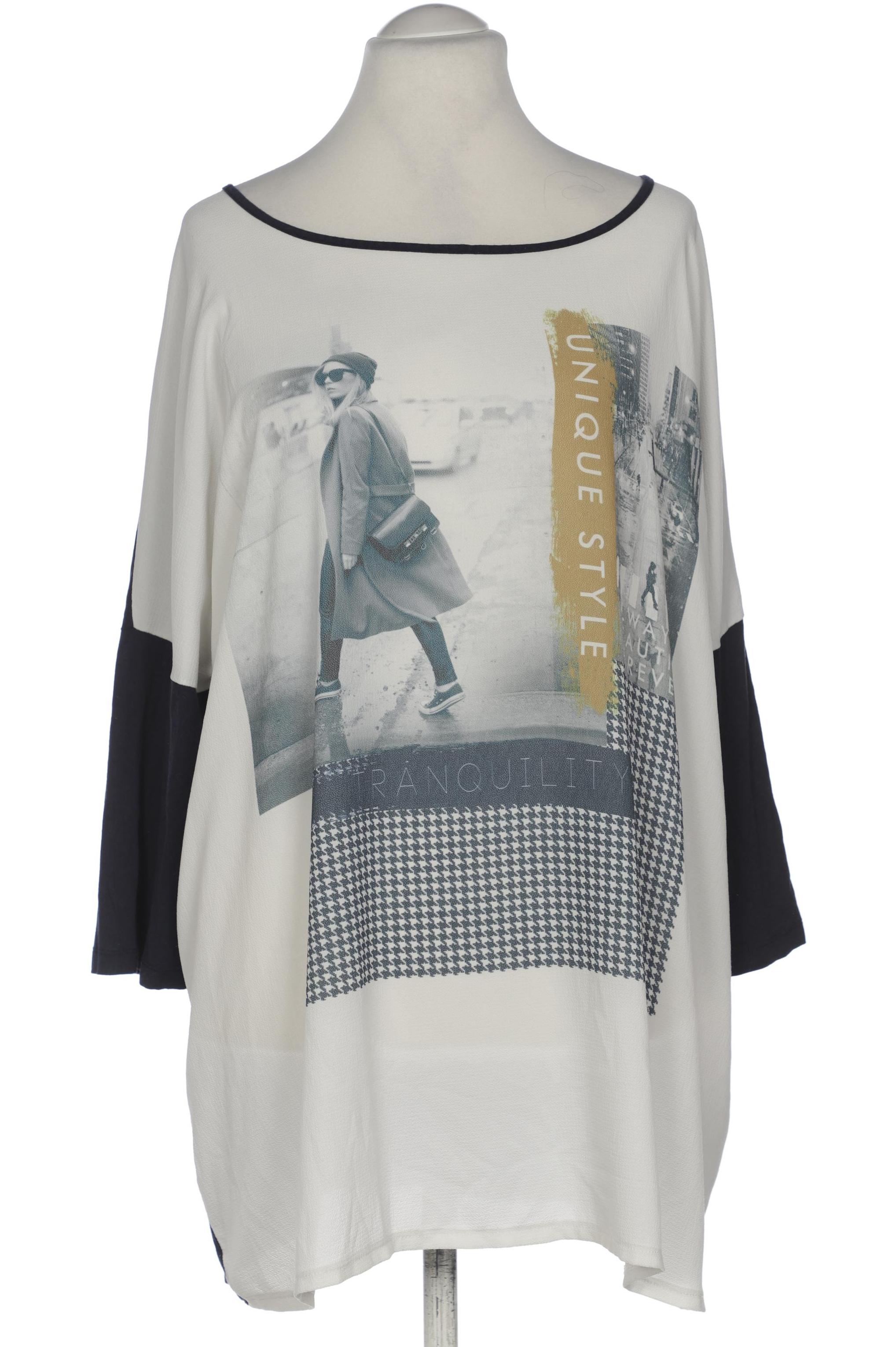 

Ulla Popken Damen Langarmshirt, weiß, Gr. 54