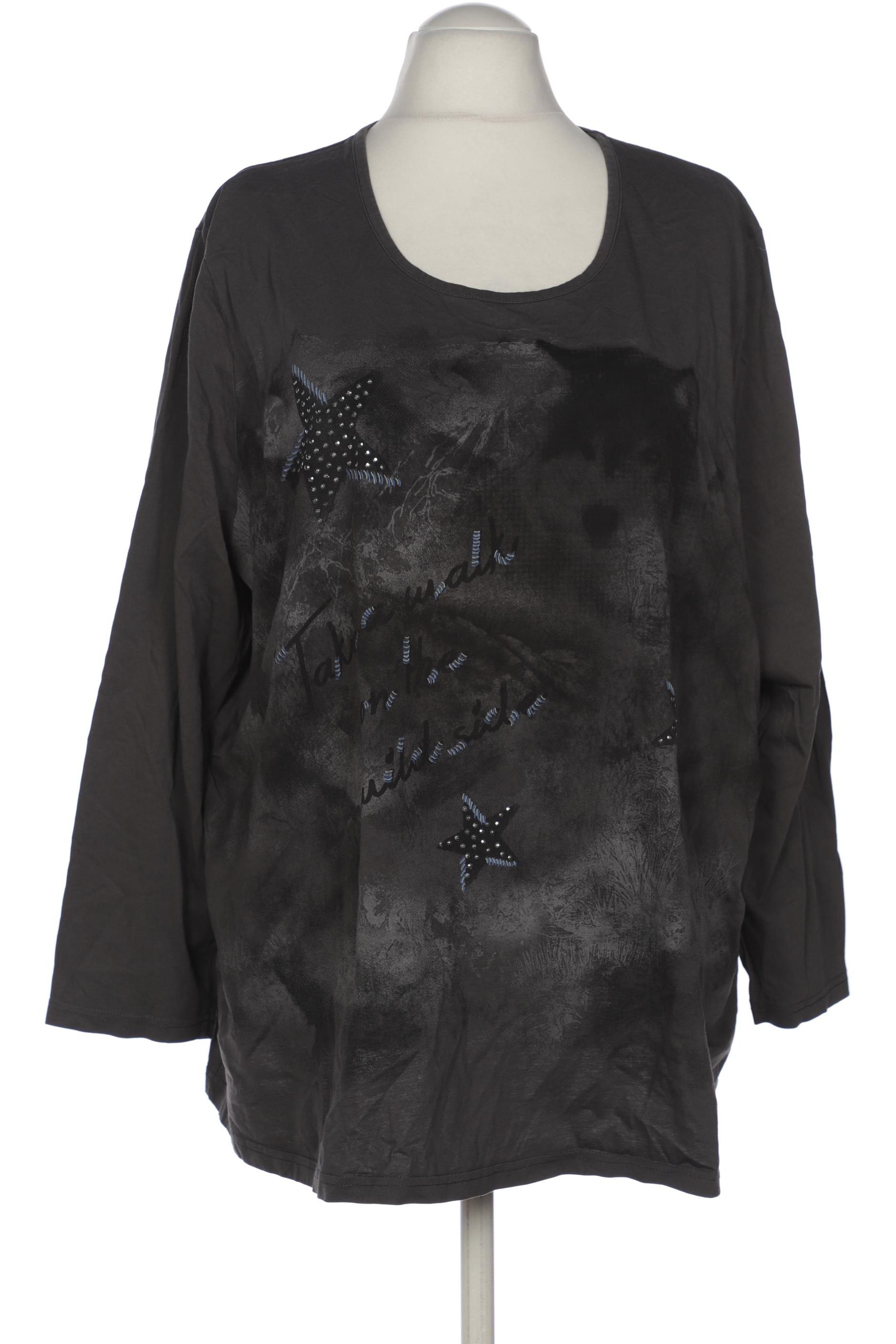 

Ulla Popken Damen Langarmshirt, grau, Gr. 54