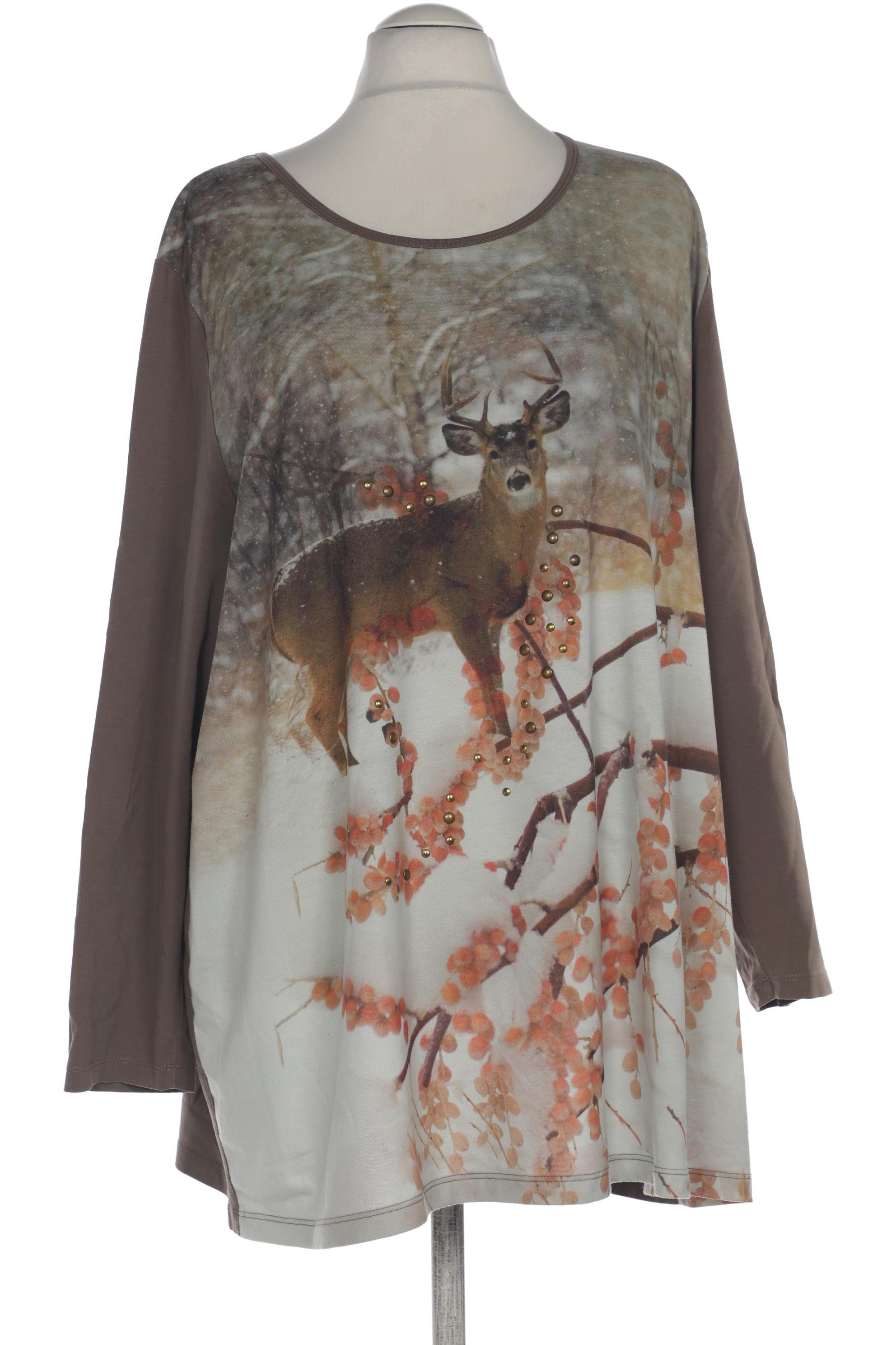 

Ulla Popken Damen Langarmshirt, braun, Gr. 54