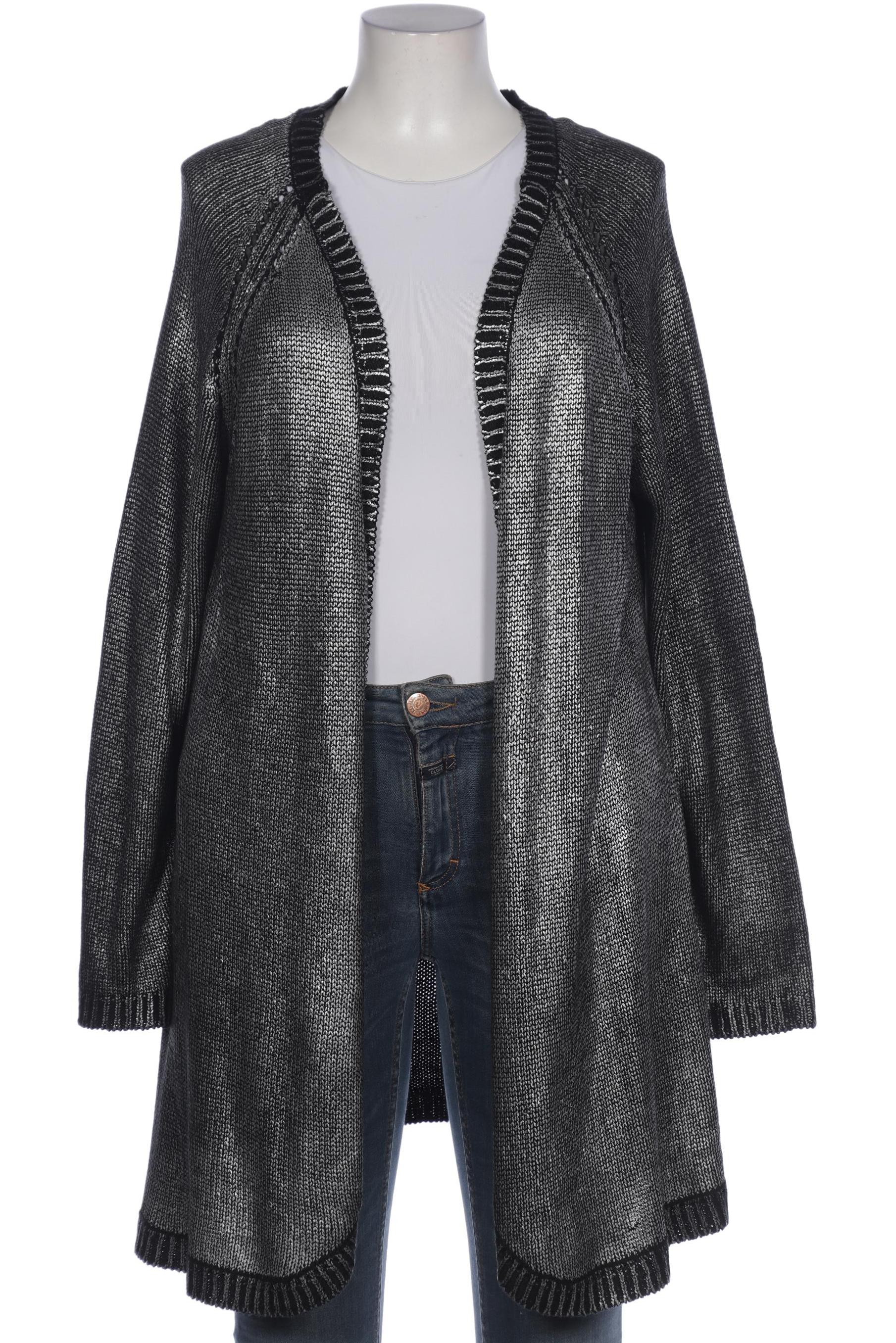 

Ulla Popken Damen Strickjacke, silber, Gr. 46