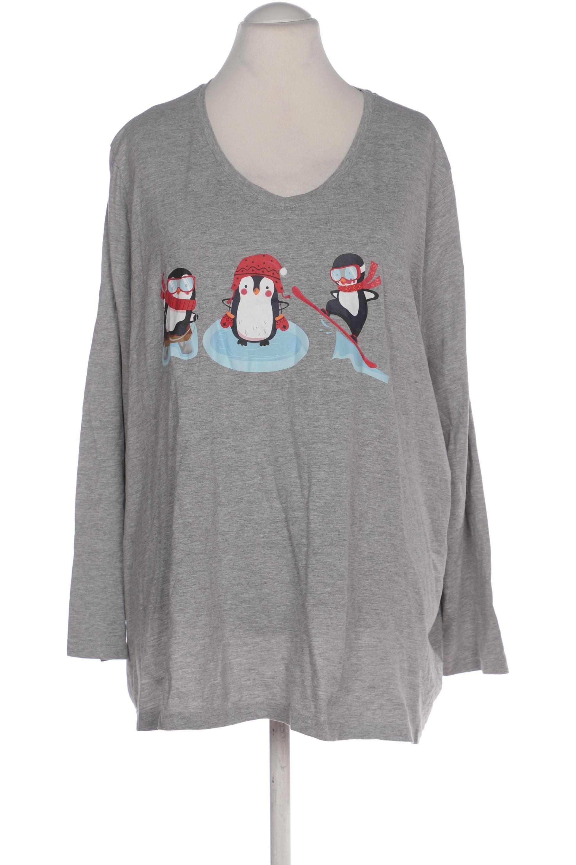 

Ulla Popken Damen Langarmshirt, grau, Gr. 54
