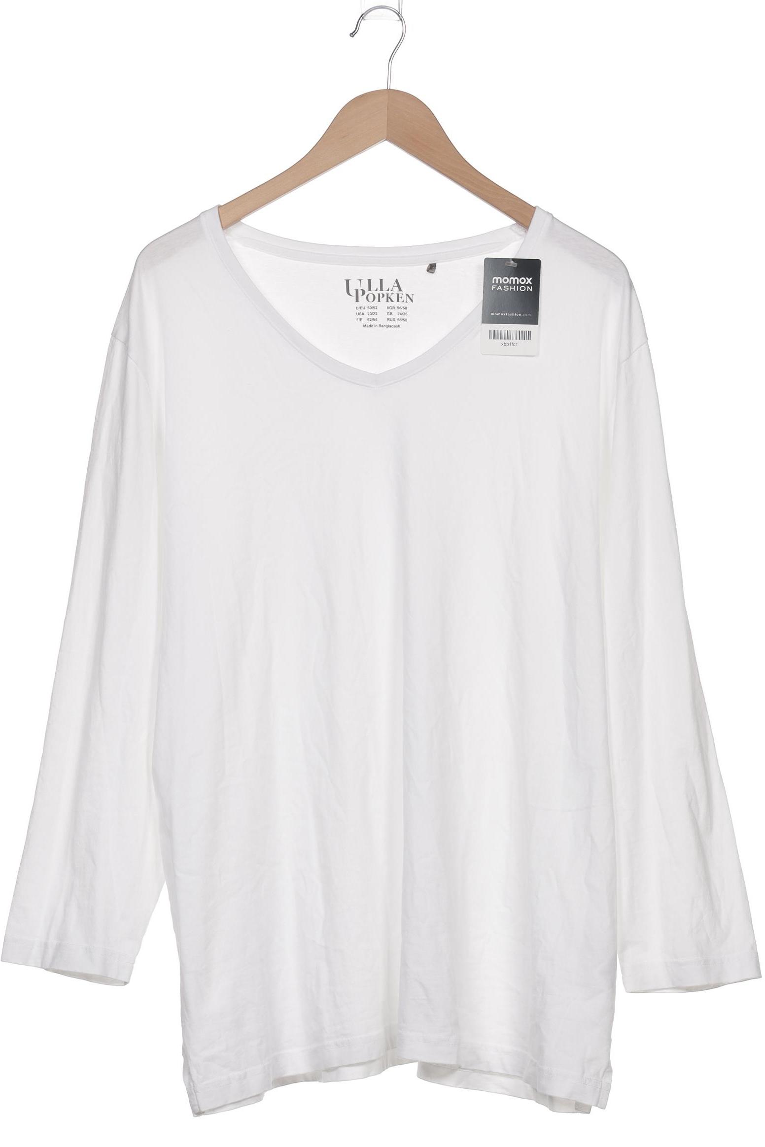 

Ulla Popken Damen Langarmshirt, weiß, Gr. 50