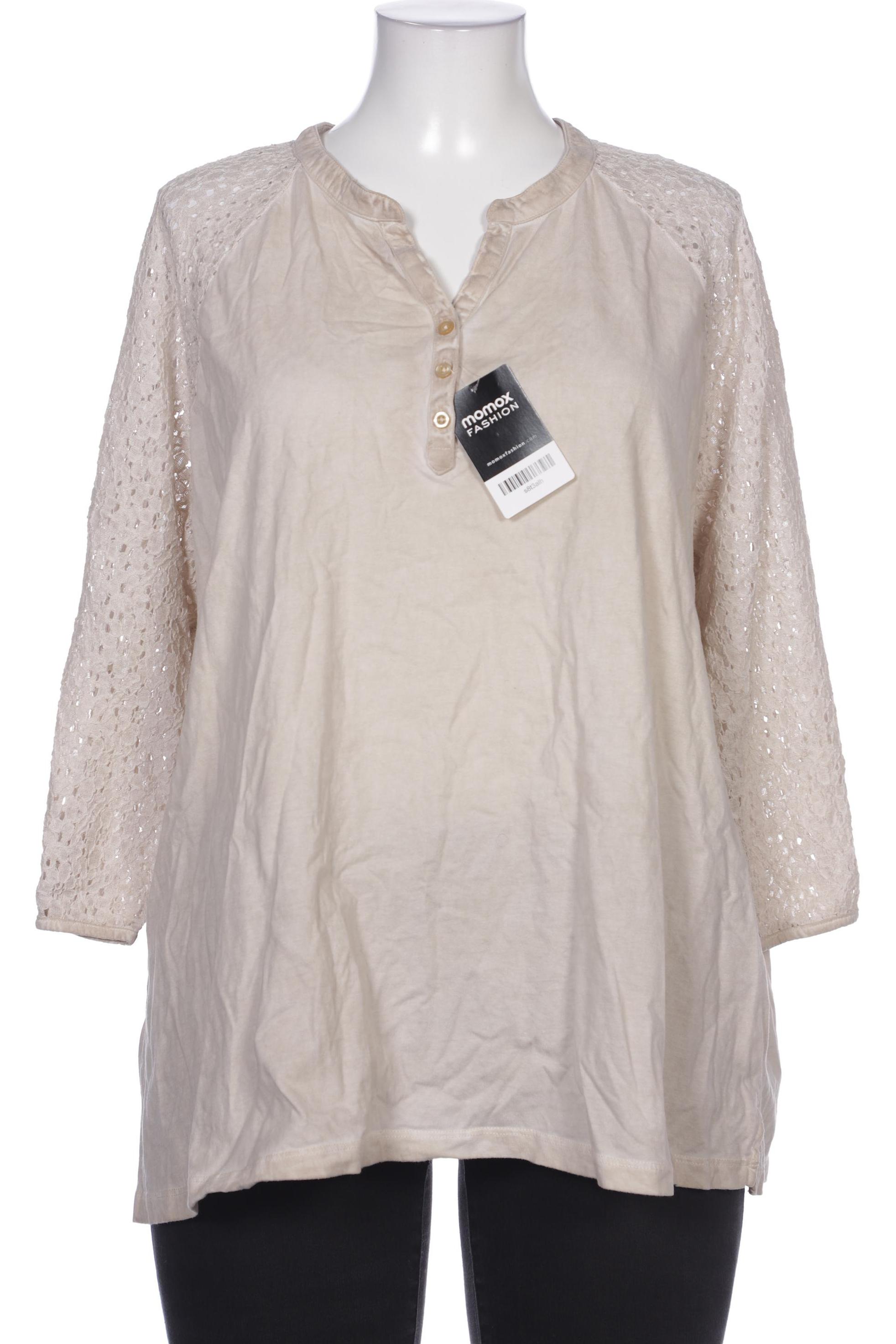 

Ulla Popken Damen Langarmshirt, beige, Gr. 50