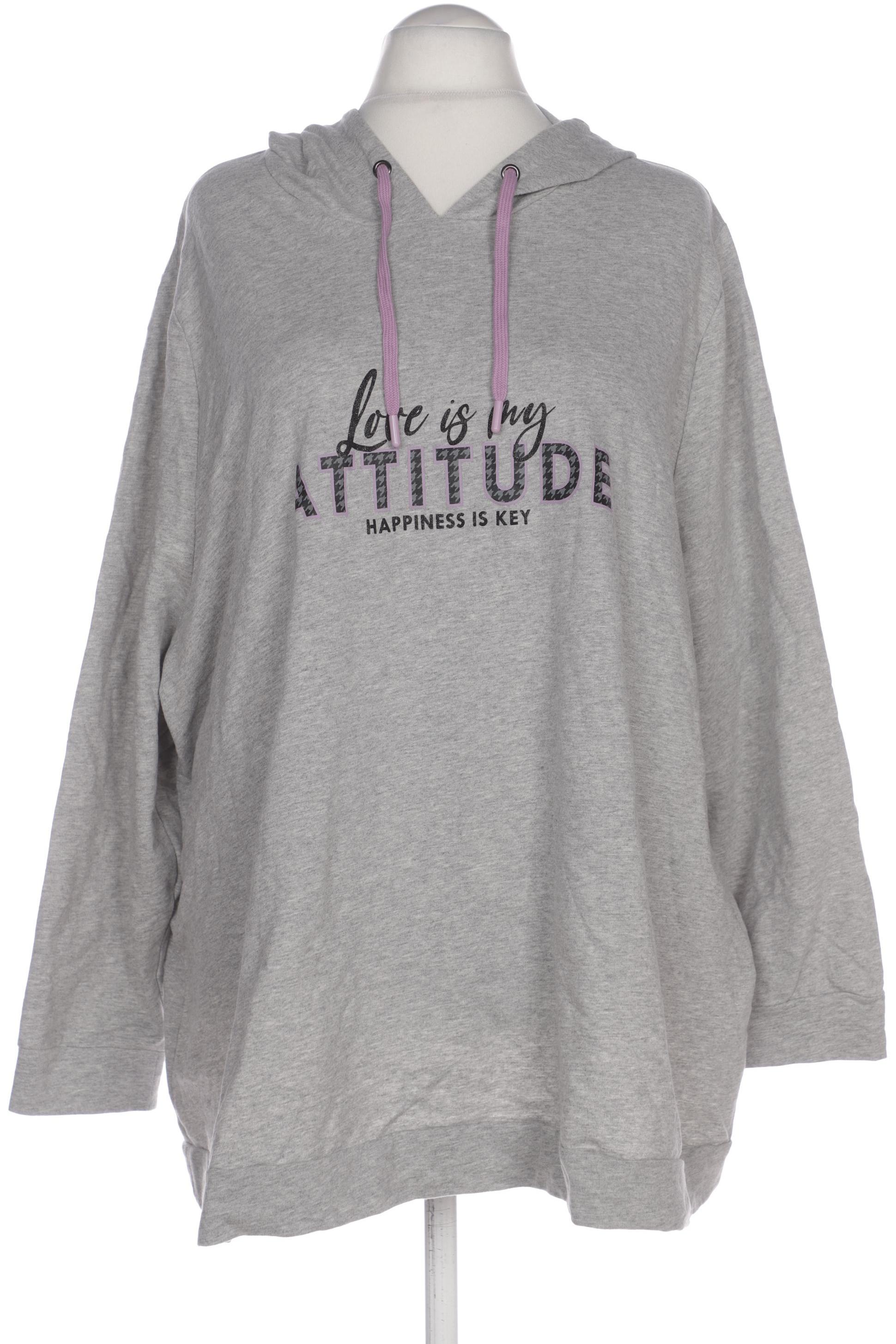 

Ulla Popken Damen Kapuzenpullover, grau, Gr. 58