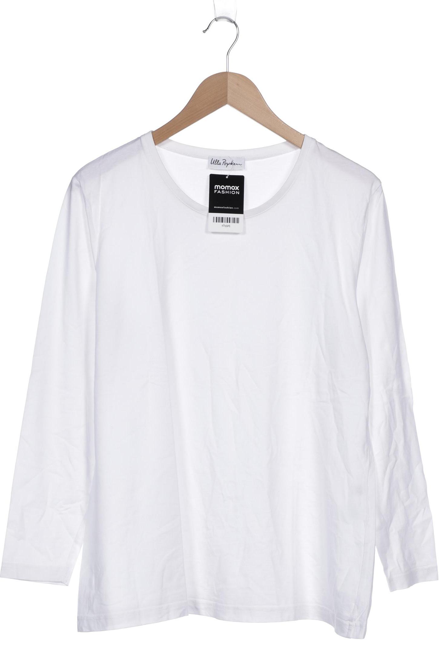 

Ulla Popken Damen Langarmshirt, weiß, Gr. 46