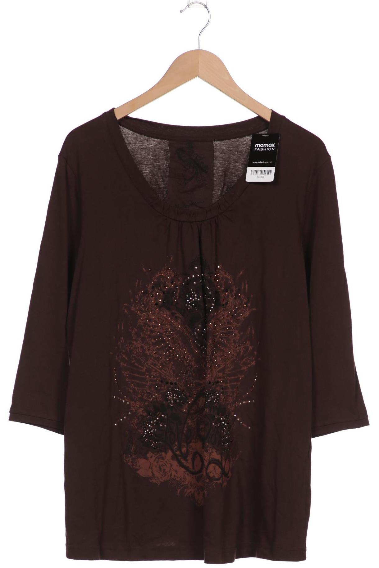 

Ulla Popken Damen Langarmshirt, braun, Gr. 46