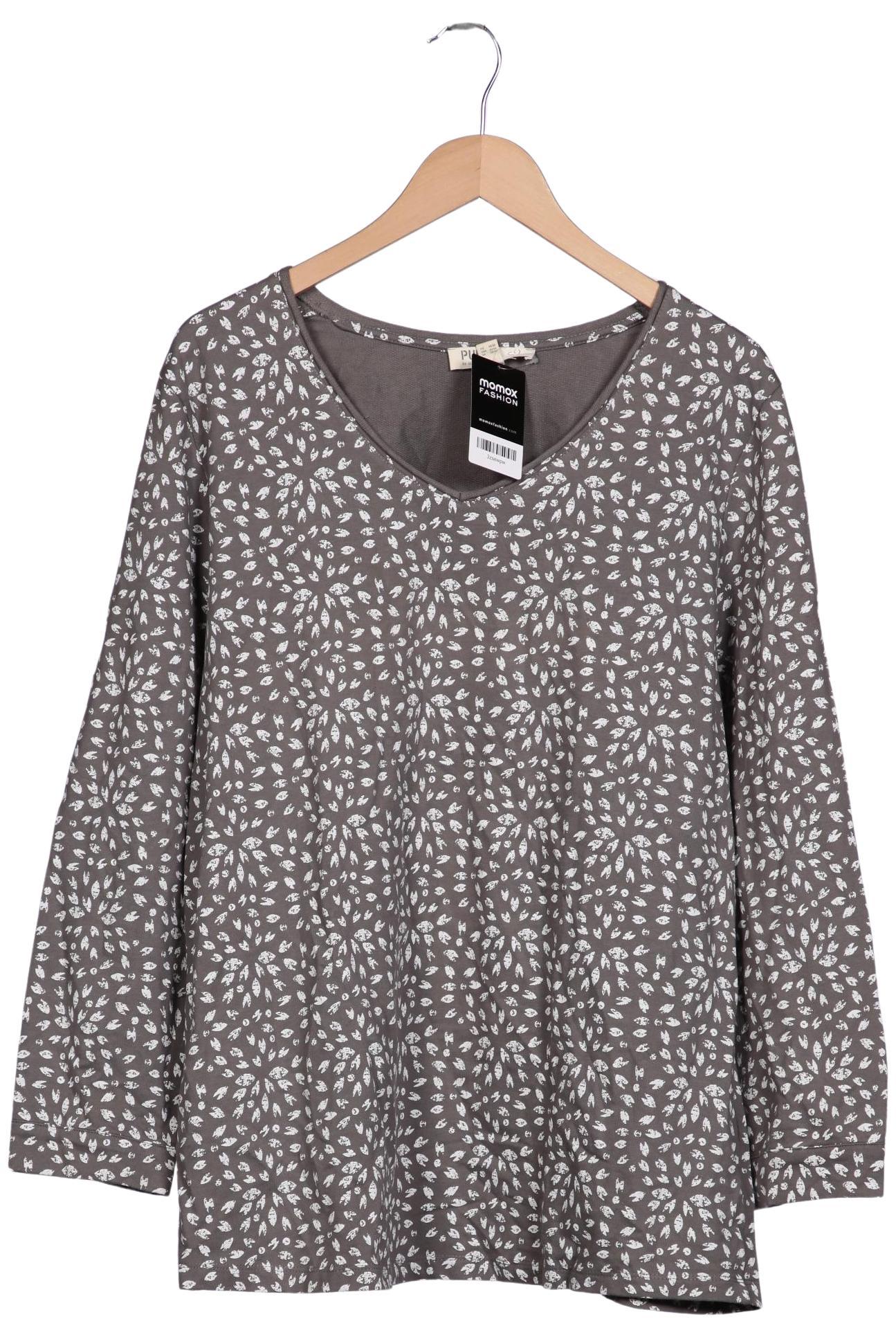 

Ulla Popken Damen Langarmshirt, grau, Gr. 46